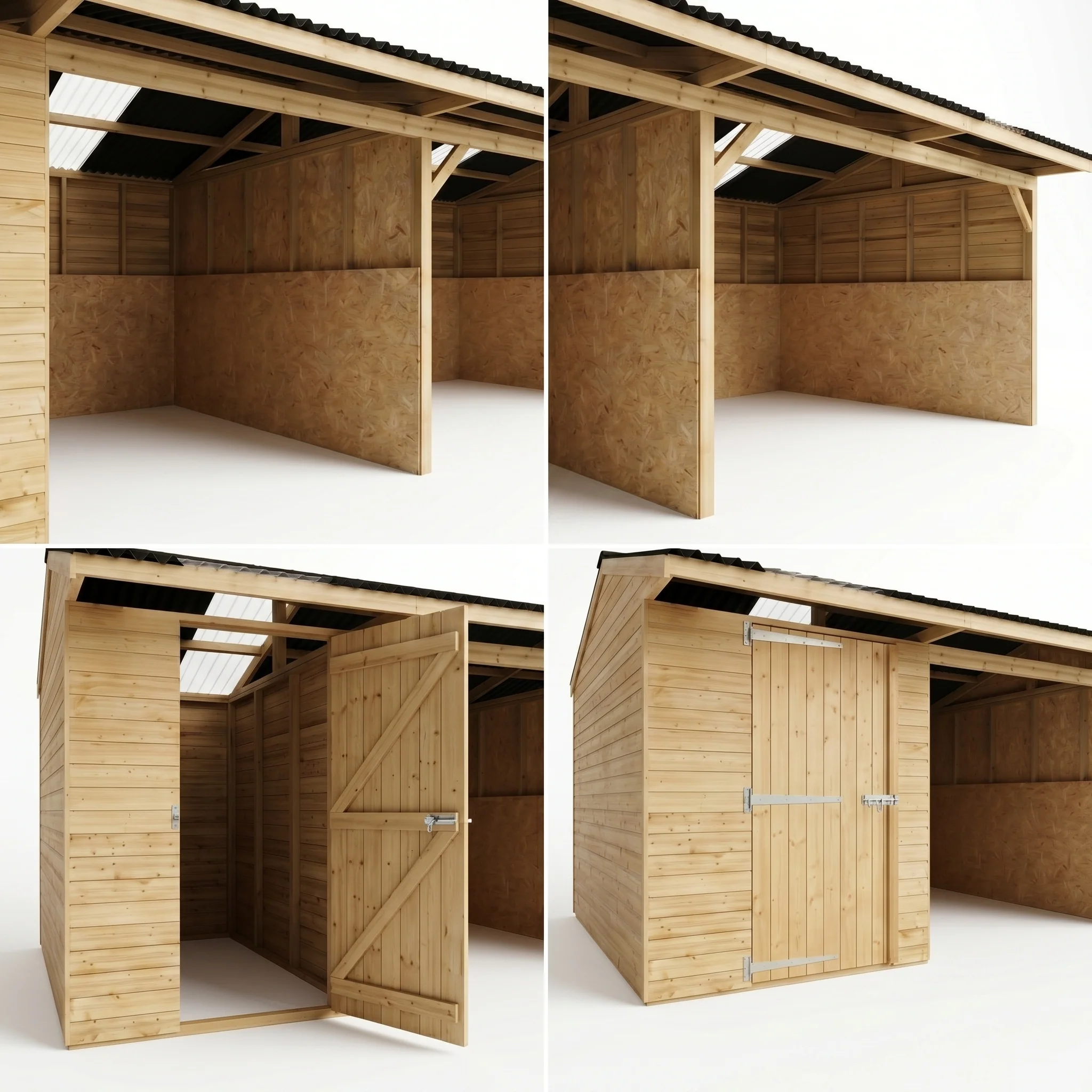 12ft x 28ft Wooden Carport, Shelter & Workshop - 25mm Tongue & Groove - Image 3