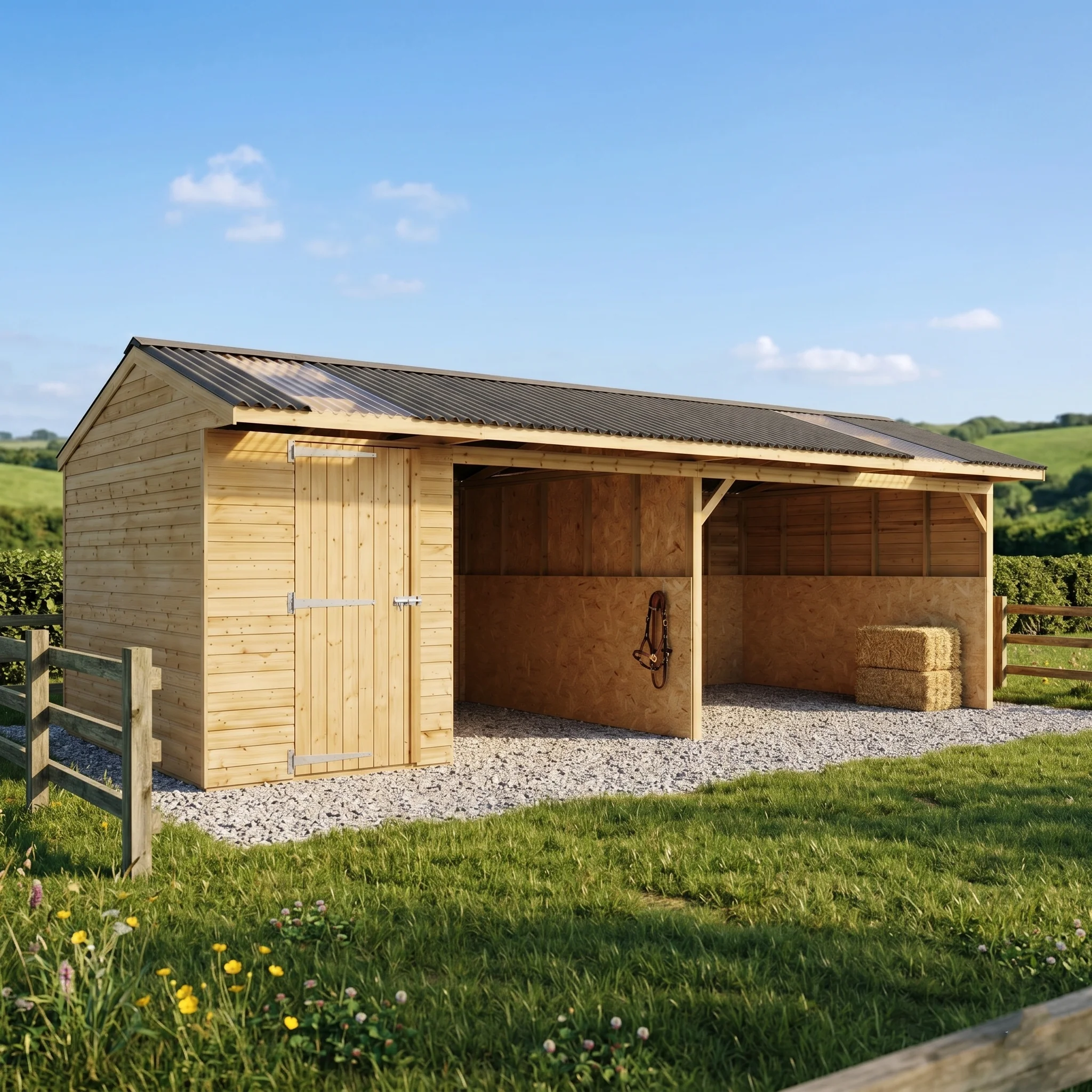12ft x 28ft Wooden Carport, Shelter & Workshop - 25mm Tongue & Groove - Image 4