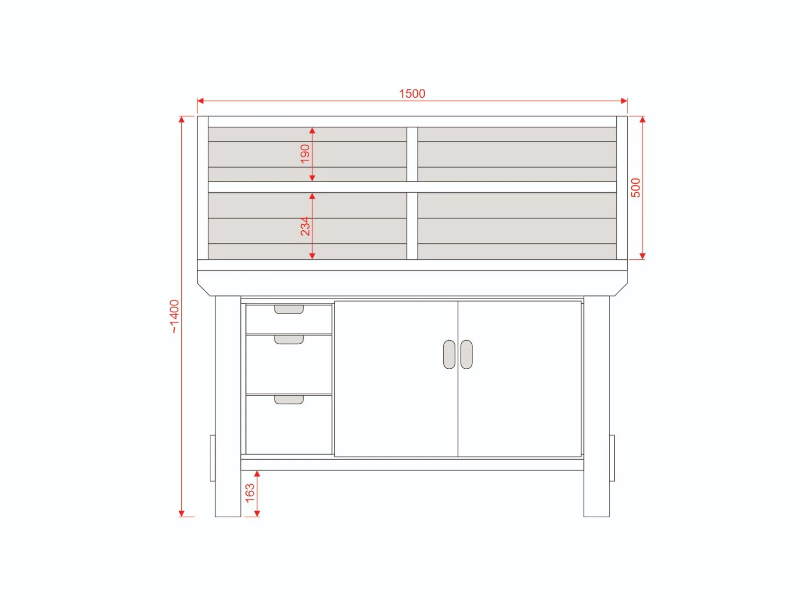 Acorn Heavy-duty Cupboard Workbench (V.2) - Image 3
