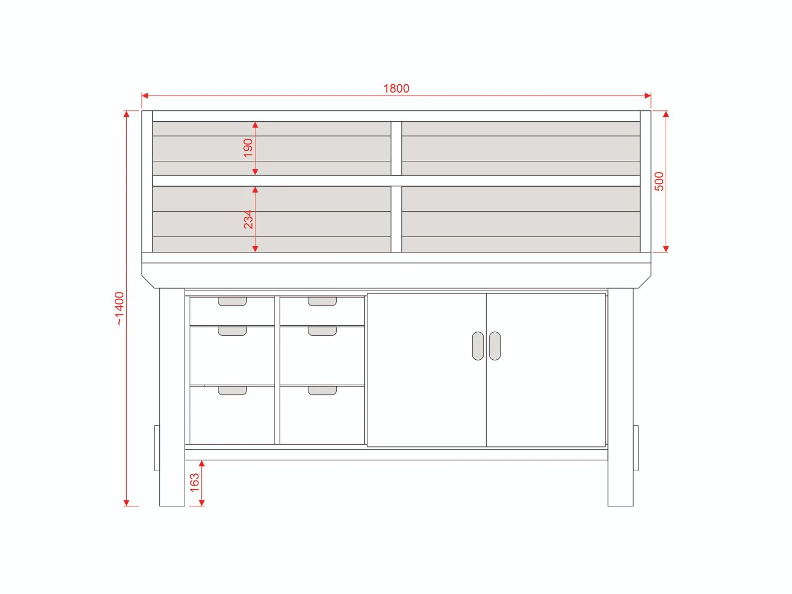 Acorn Heavy-duty Cupboard Workbench (V.2) - Image 4