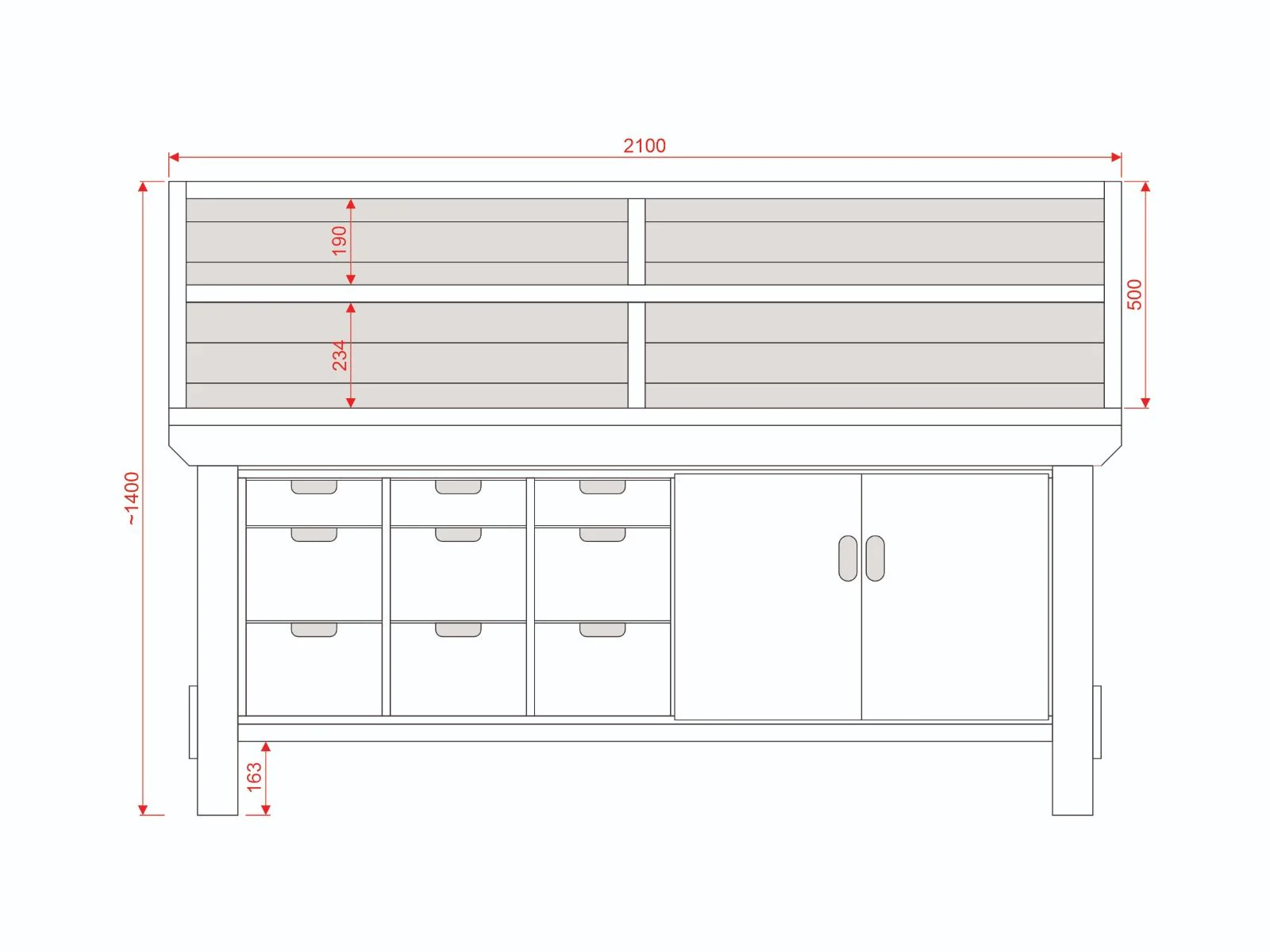 Acorn Heavy-duty Cupboard Workbench (V.2) - Image 7