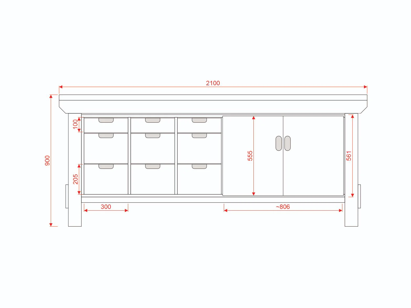Acorn Heavy-duty Cupboard Workbench (V.2) - Image 8