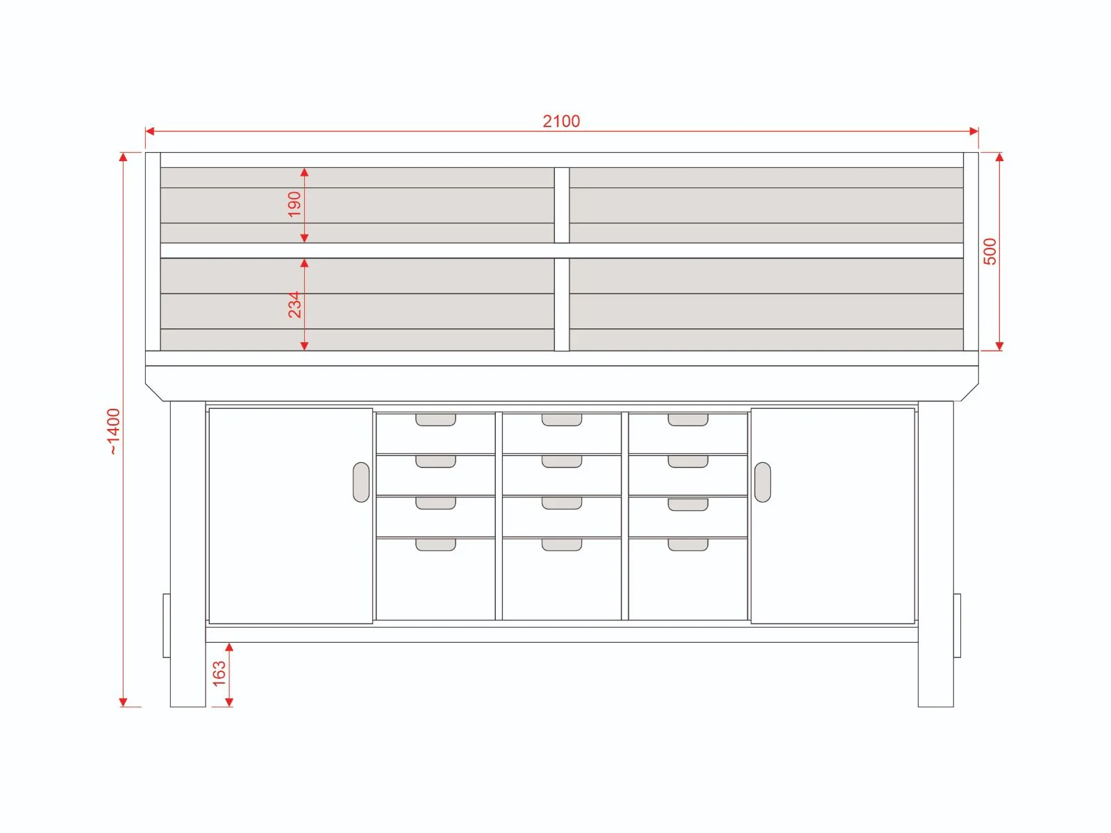 Acorn Heavy-duty Cupboard Workbench (V.6) - Image 4