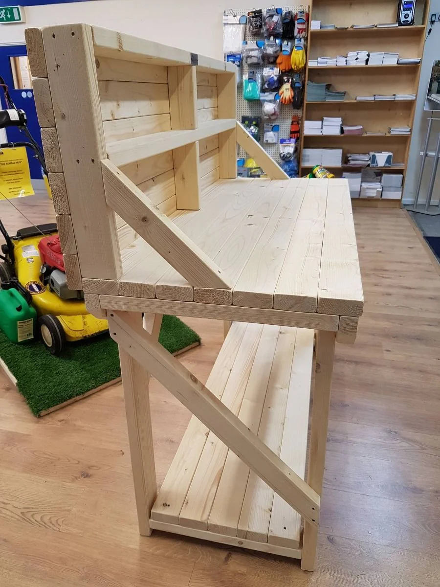 Acorn Wooden Workbench With Back Panel - Image 9