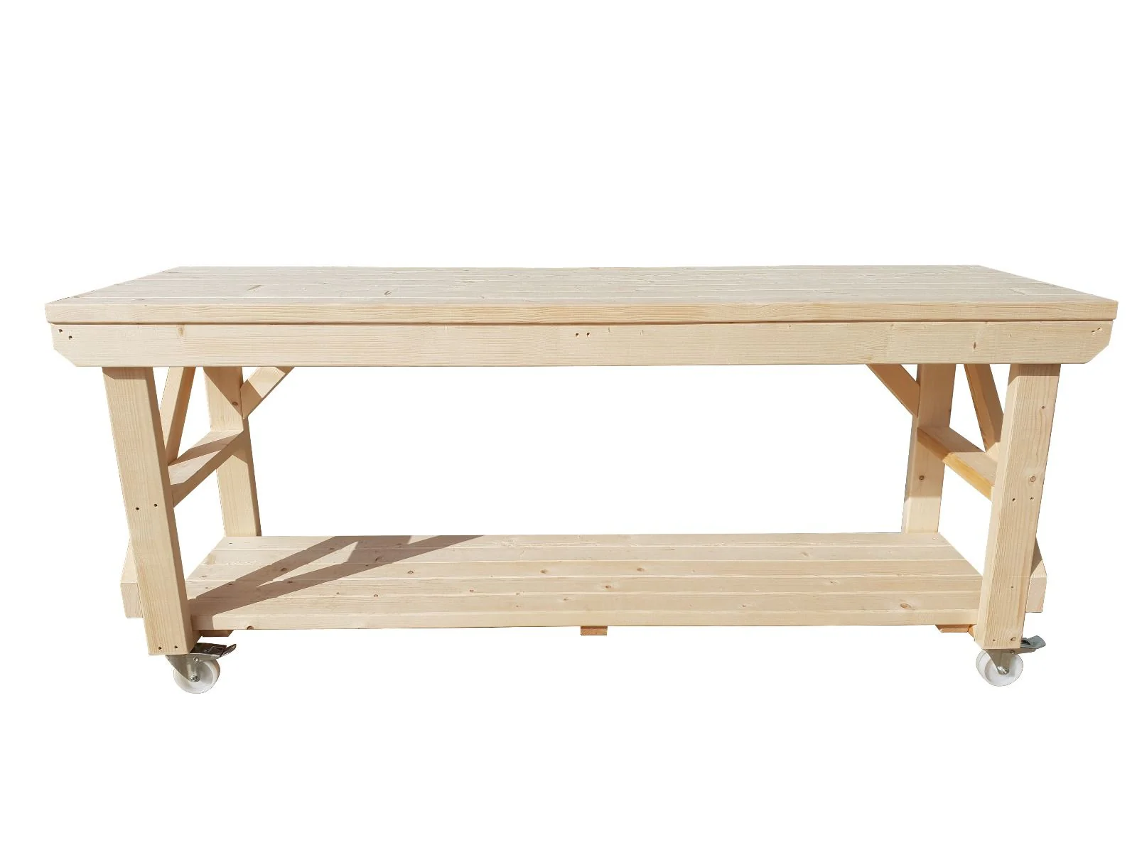 Acorn Wooden Workbench With Wheels - Image 7