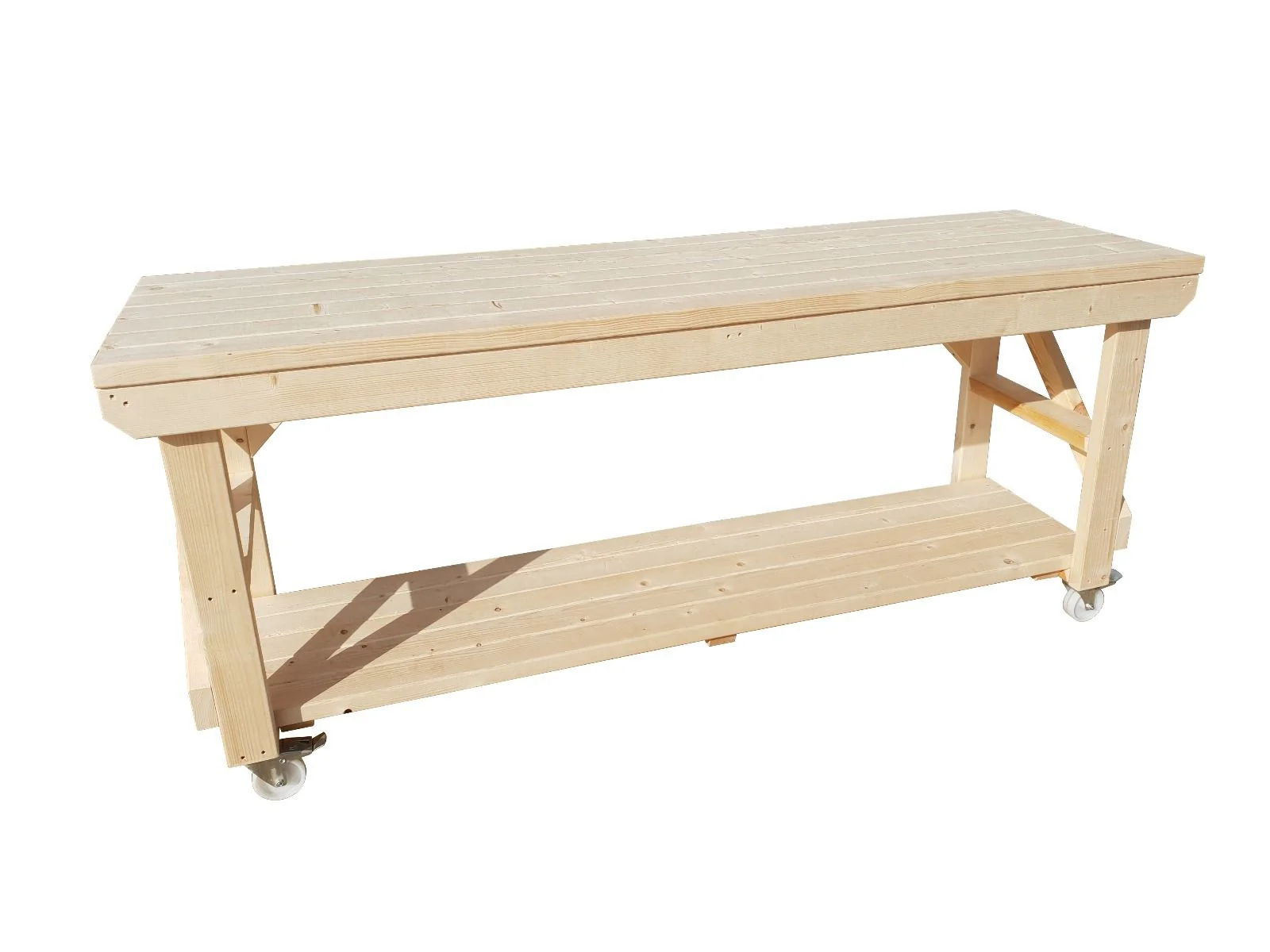 Acorn Wooden Workbench With Wheels - Image 8