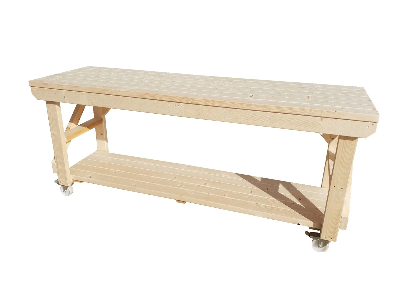 Acorn Wooden Workbench With Wheels - Image 9