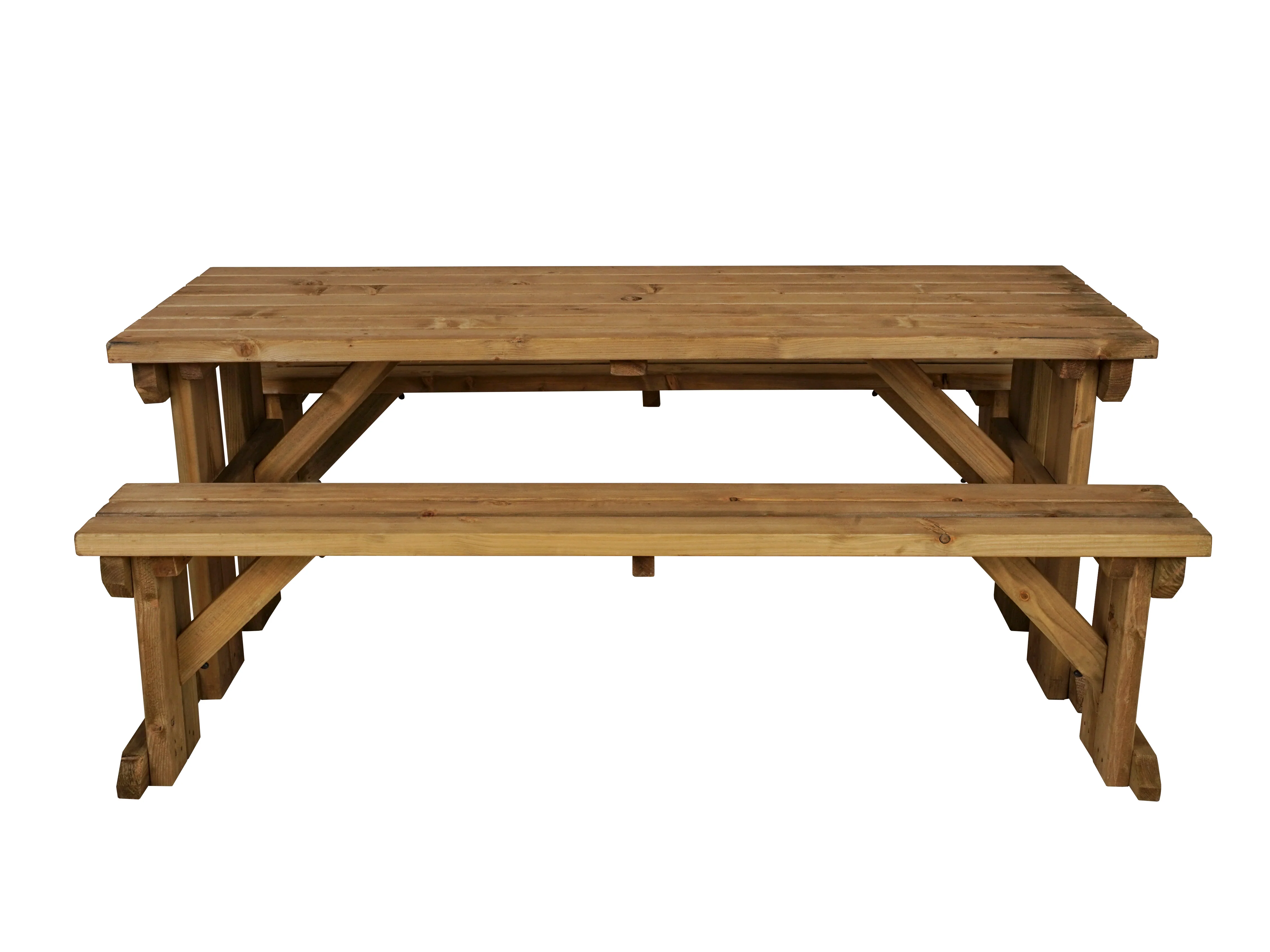 Aspen Picnic Table and Benches Set - Rustic Finish - Image 11