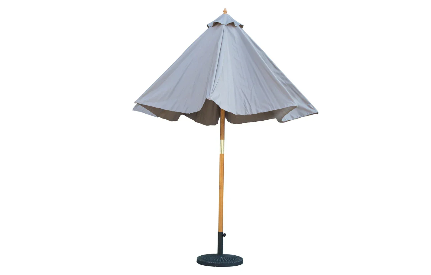 Bali Grey Wooden Parasol 2.85m - Image 2