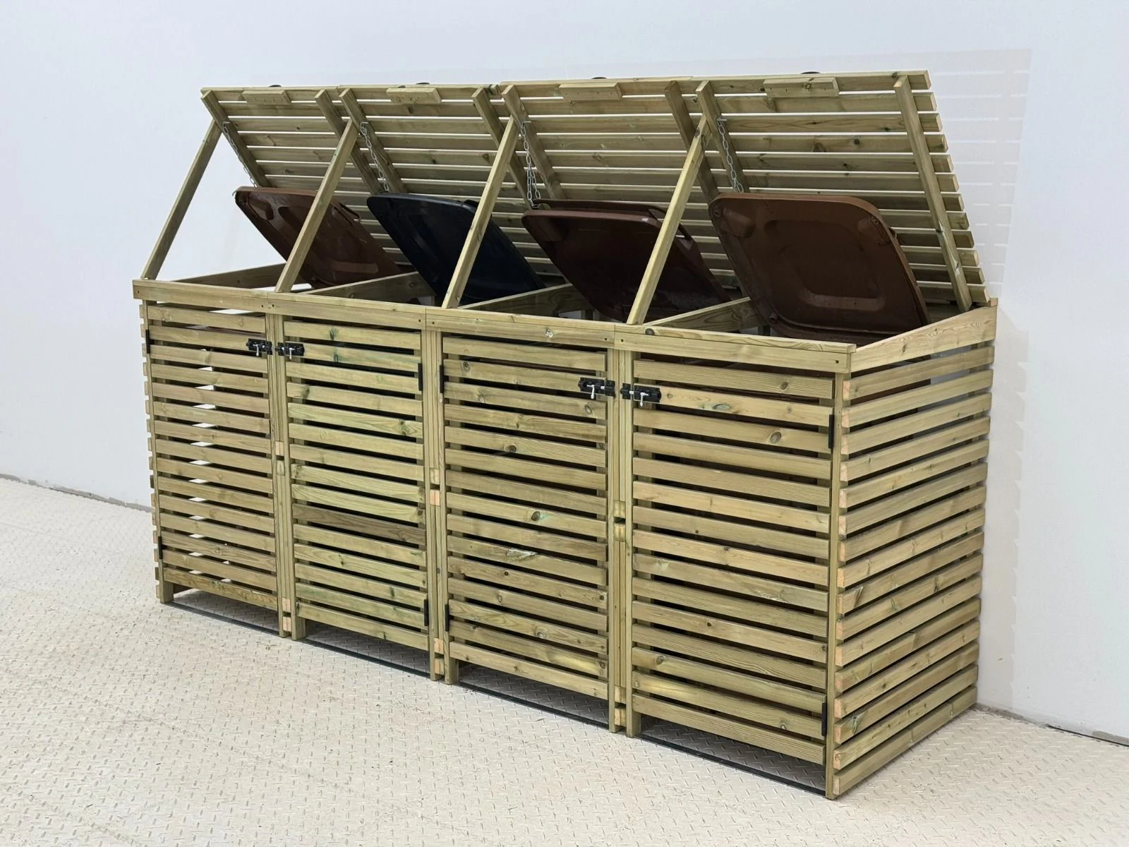 Binhaven Slatted Wheelie Bin Storage Unit - Image 13