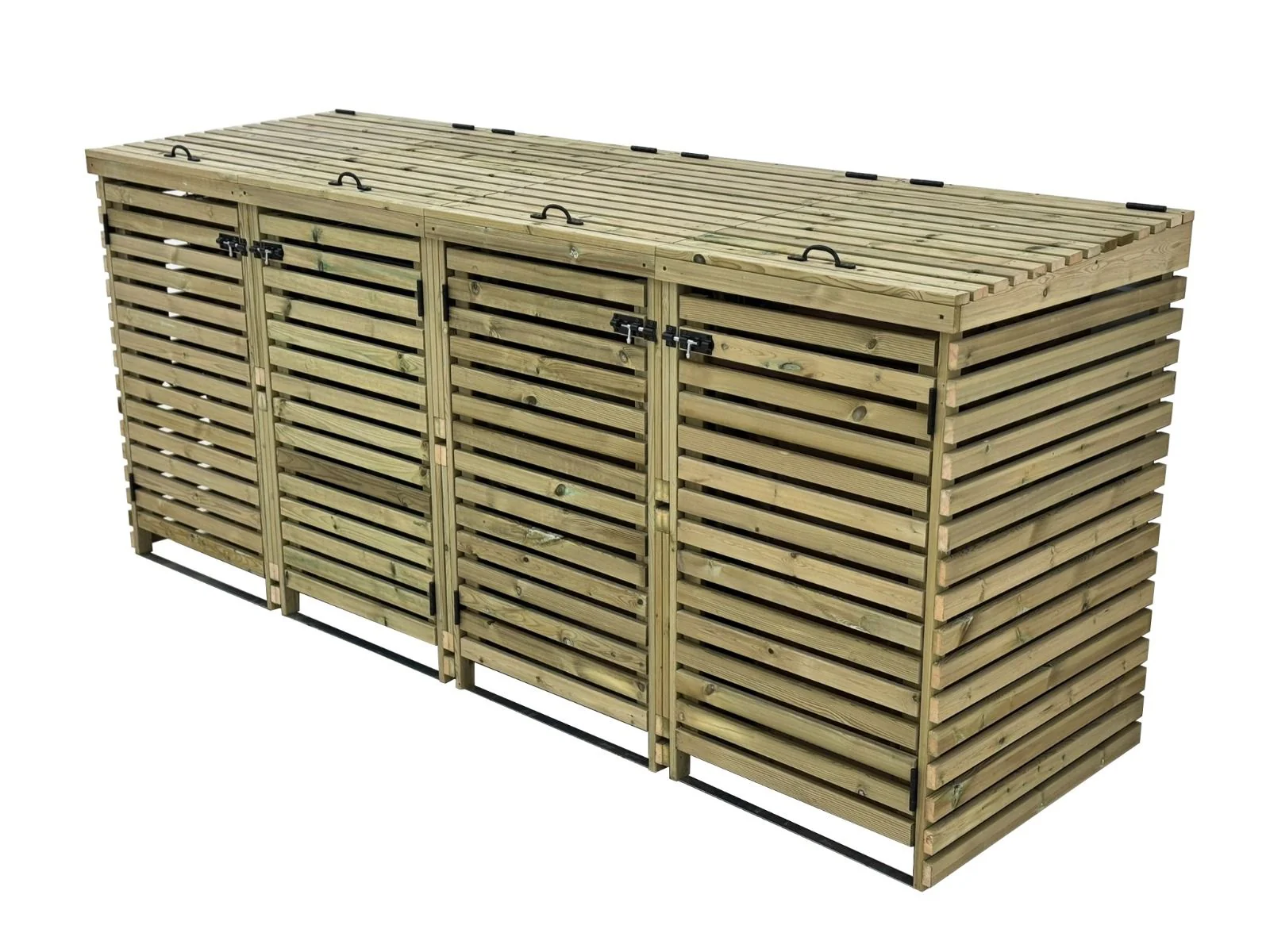 Binhaven Slatted Wheelie Bin Storage Unit - Image 14