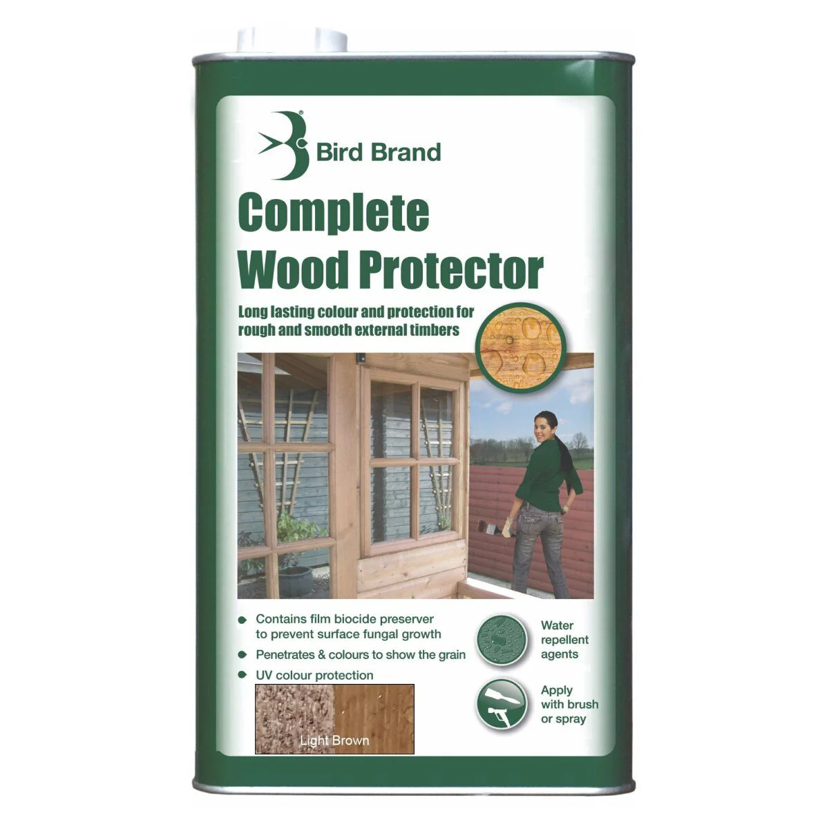 Bird Brand Complete Wood Protector, LIGHT BROWN