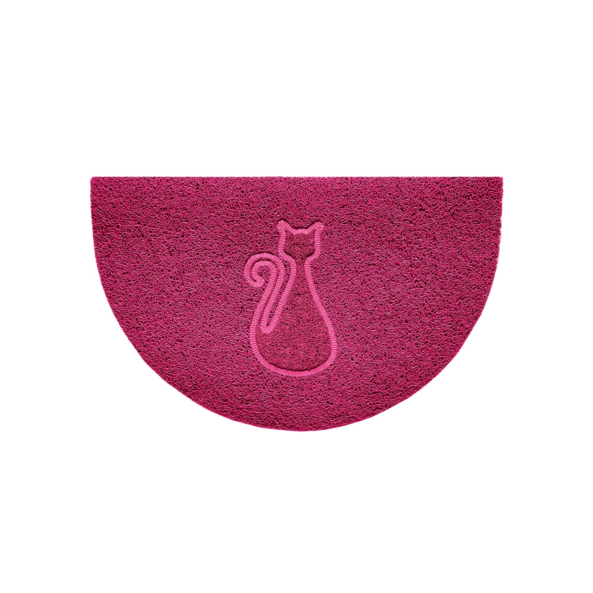 Cat Embossed Halfmoon Indoor/Sheltered Outdoor Spaghetti Doormat - Image 3