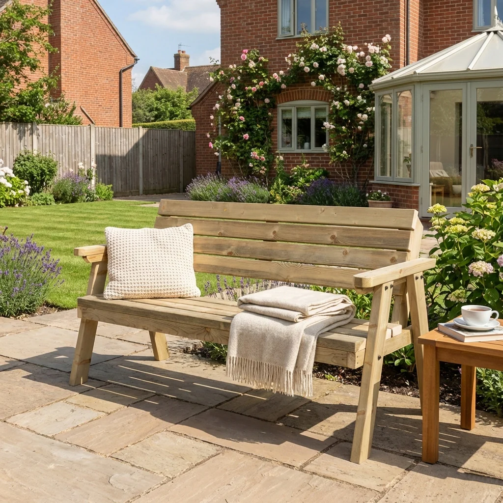 Consilium Garden Fence Bench With Backrest - Image 3