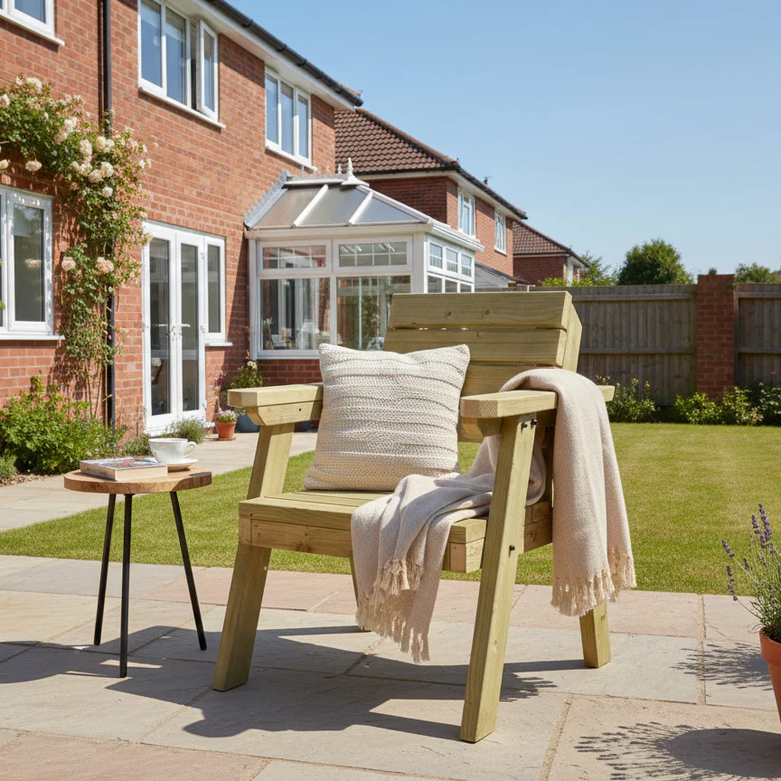 Consilium Garden Fence Bench With Backrest - Image 4
