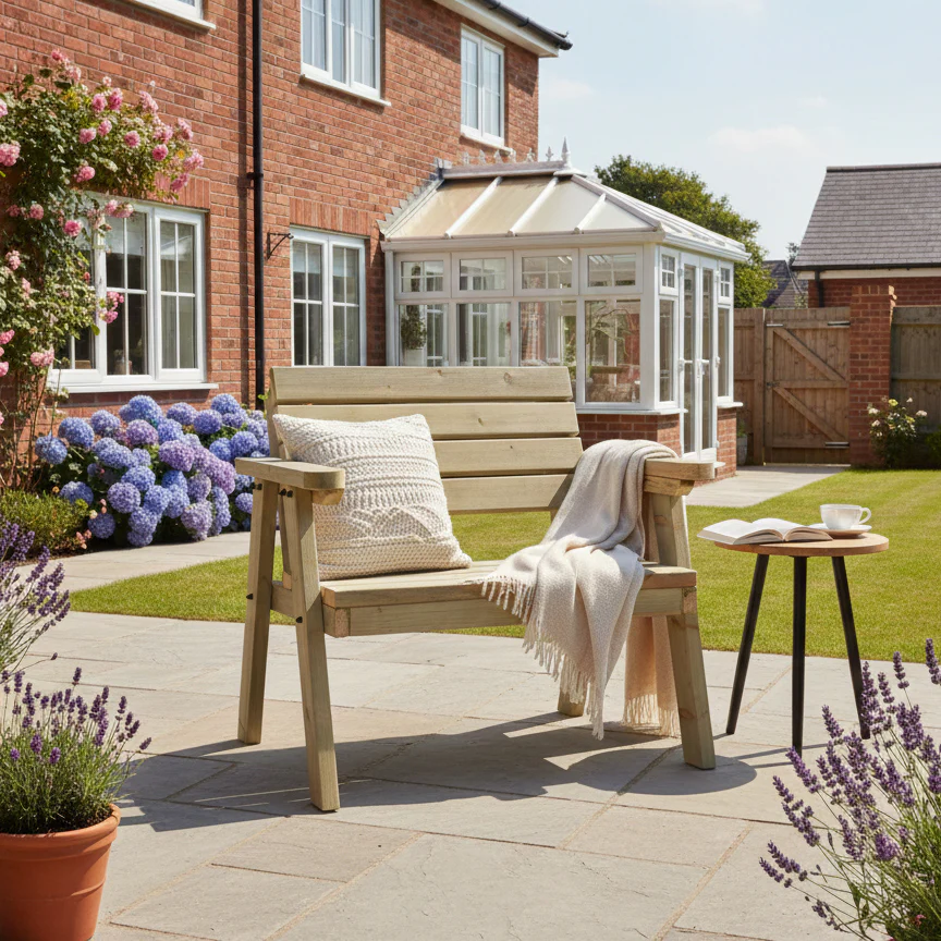 Consilium Garden Fence Bench With Backrest - Image 5