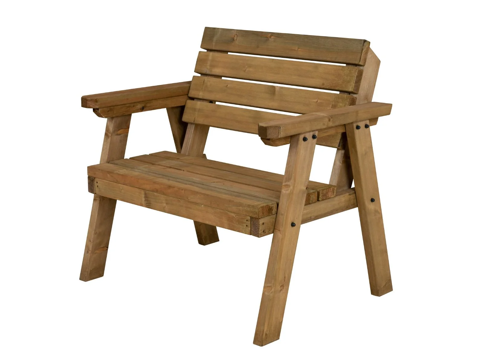 Consilium Garden Fence Bench With Backrest - Rustic Finish - Image 6