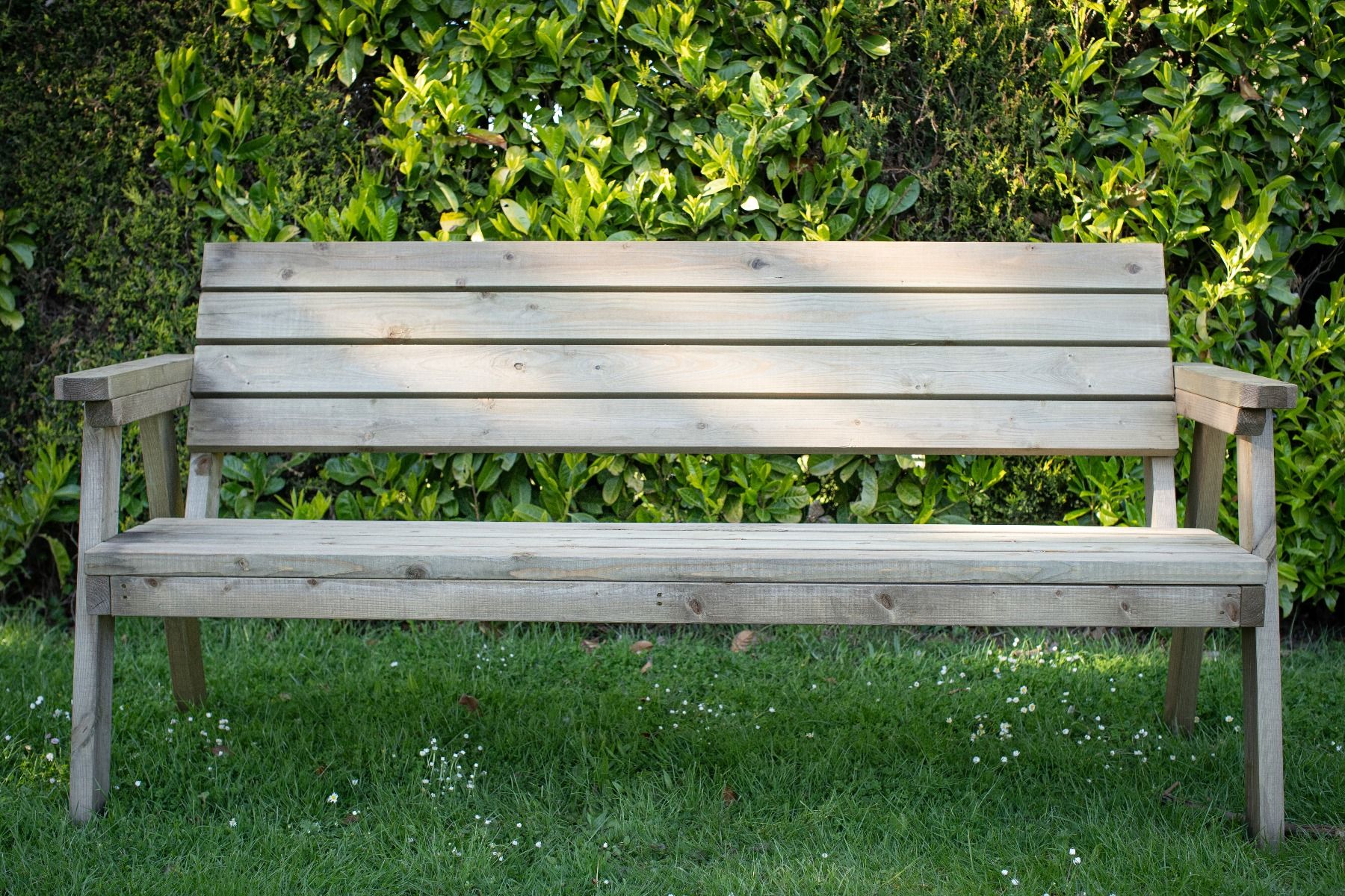 Consilium Garden Fence Bench With Backrest - Rustic Finish - Image 7