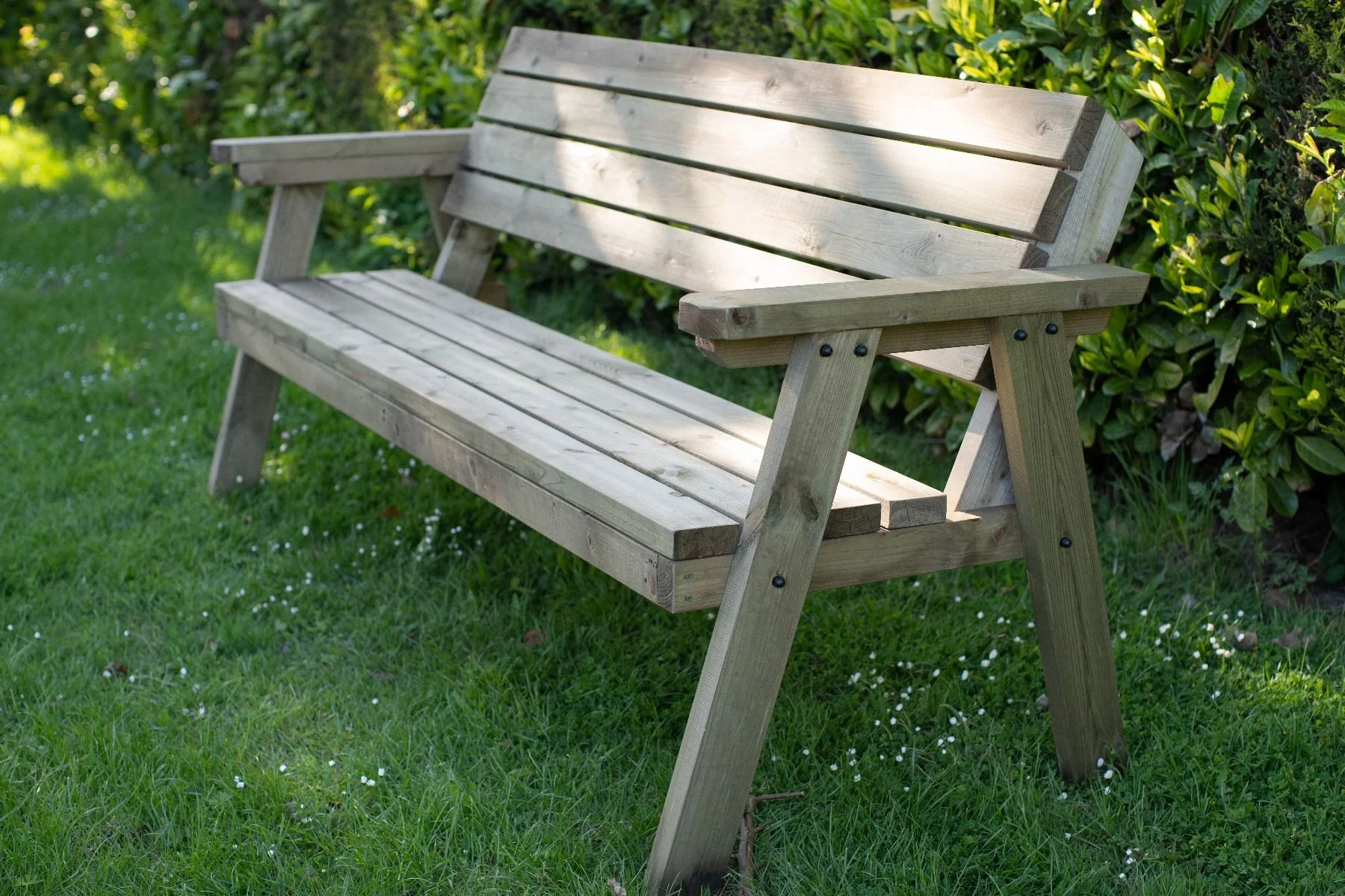 Consilium Garden Fence Bench With Backrest - Rustic Finish - Image 8