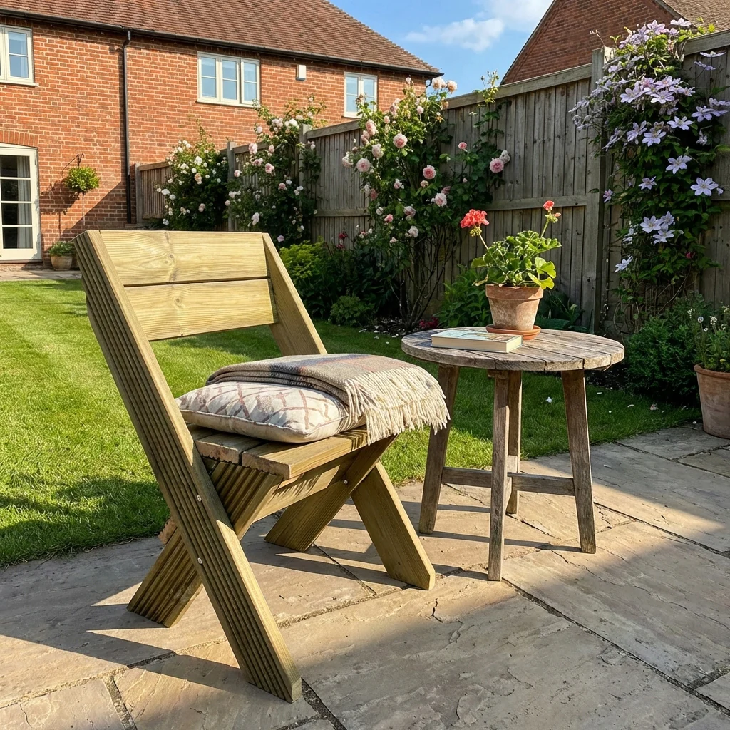 DeckFusion Wooden Garden Chair - Image 2
