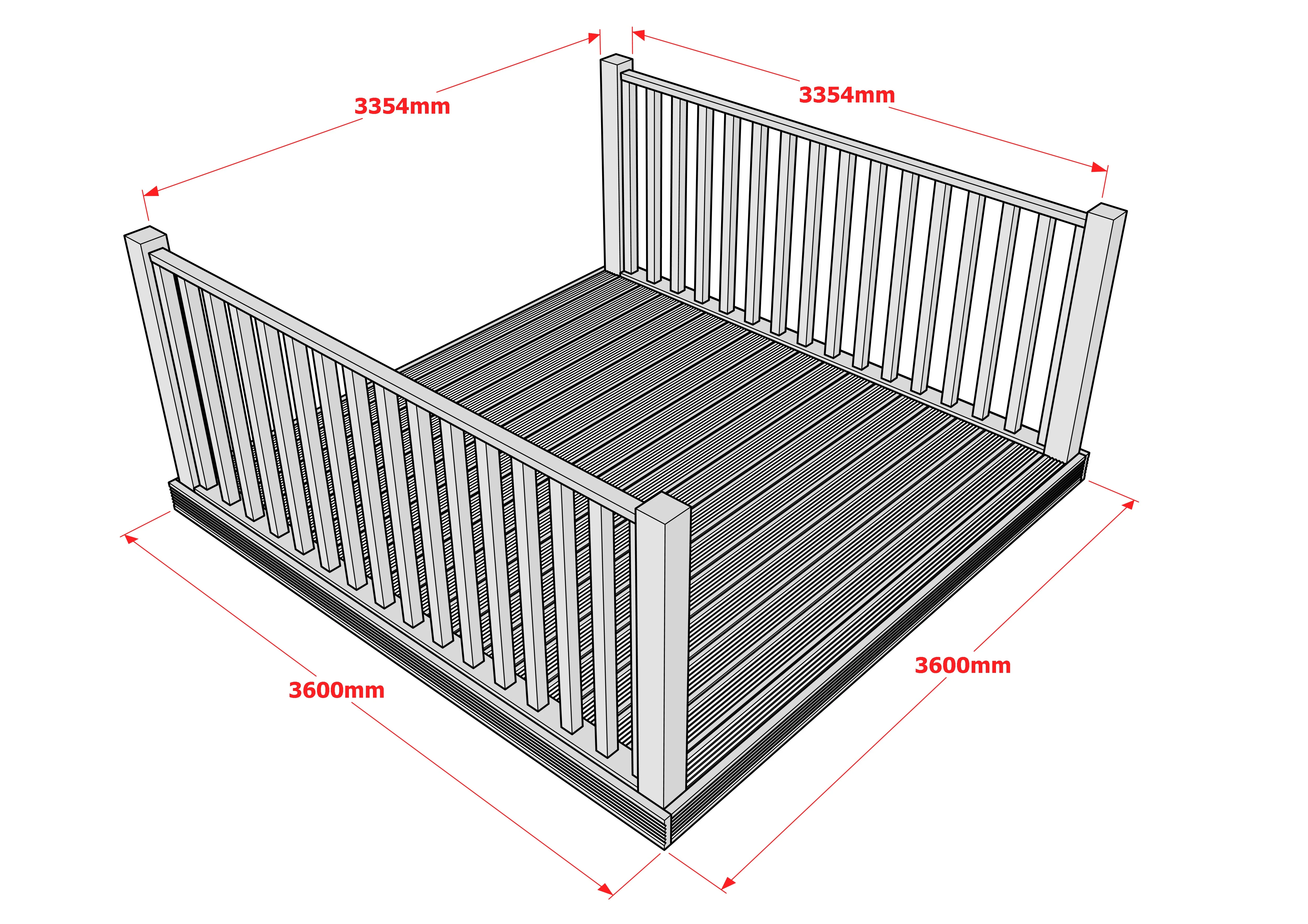 Decking Kit With Two Side Balustrade - Image 10