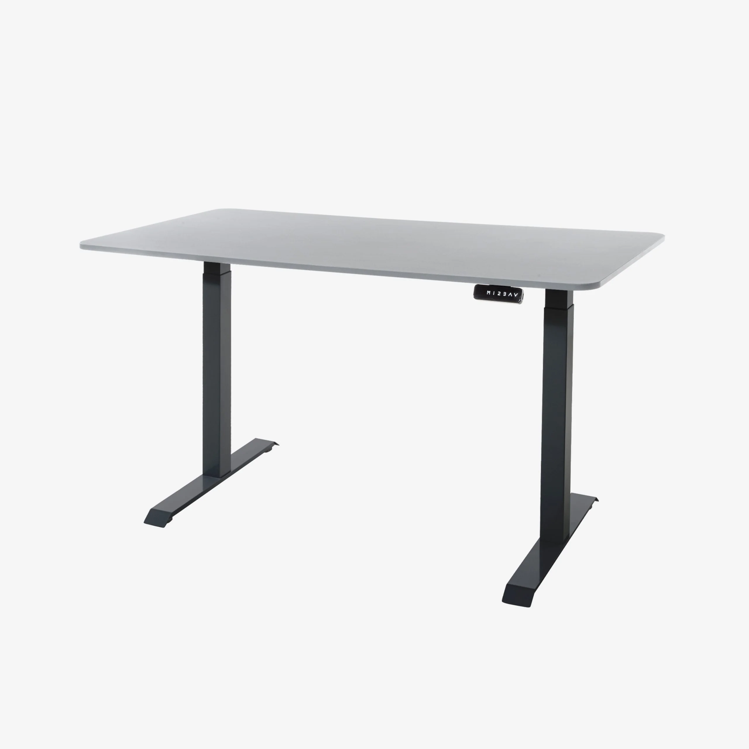 DESKO V2 Black Standing Desk With 140x70cm Grey Tabletop