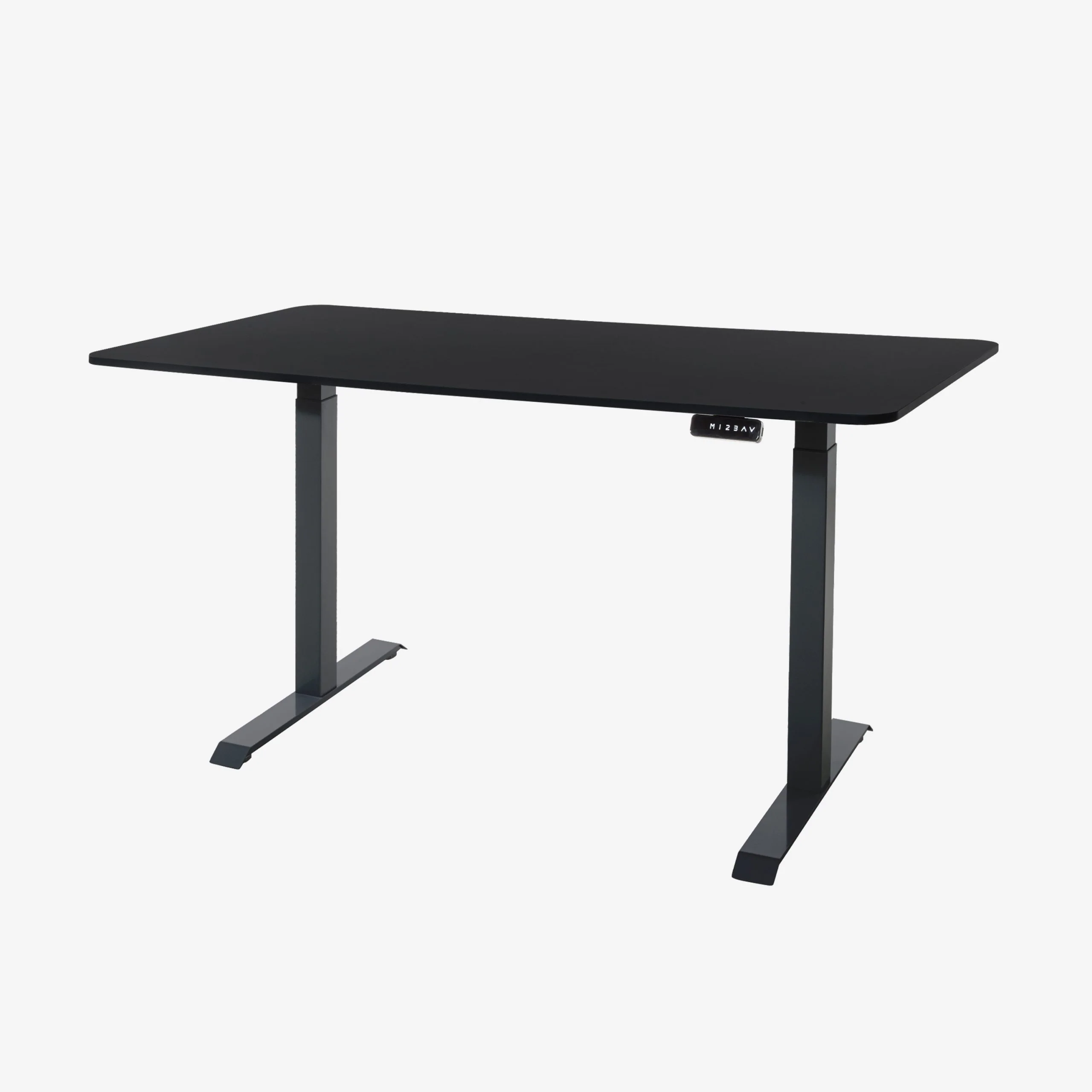 DESKO V2 Black Standing Desk With 160x80cm Black Tabletop
