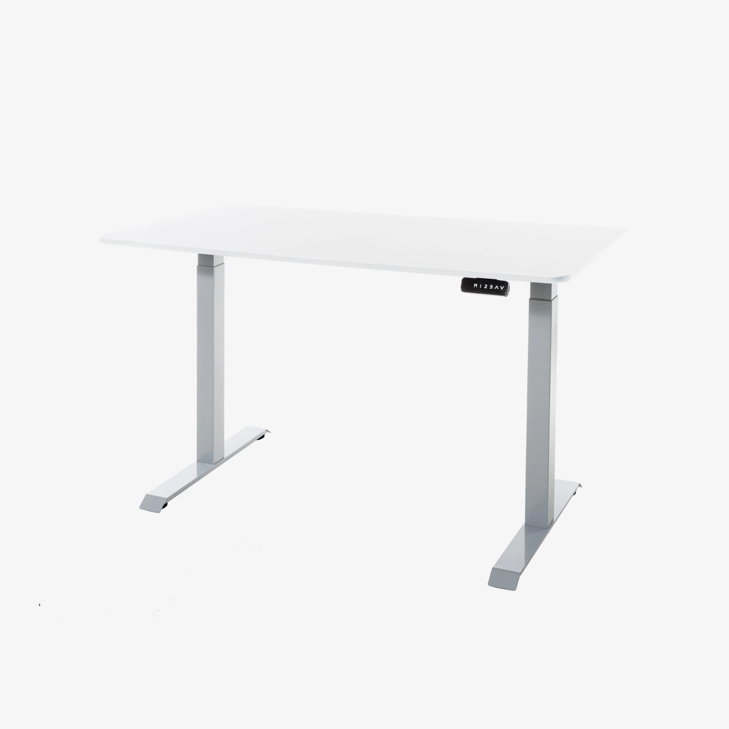 DESKO V2 Grey Standing Desk With 120x60cm White Tabletop