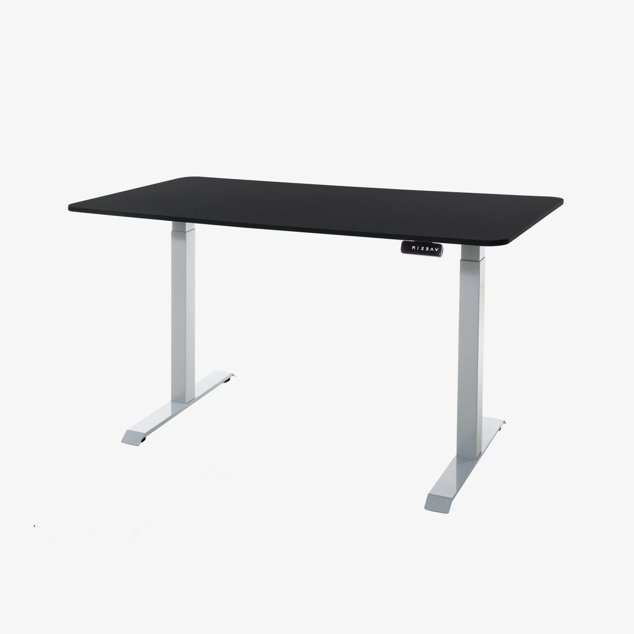 DESKO V2 Grey Standing Desk With 140x70cm Black Tabletop