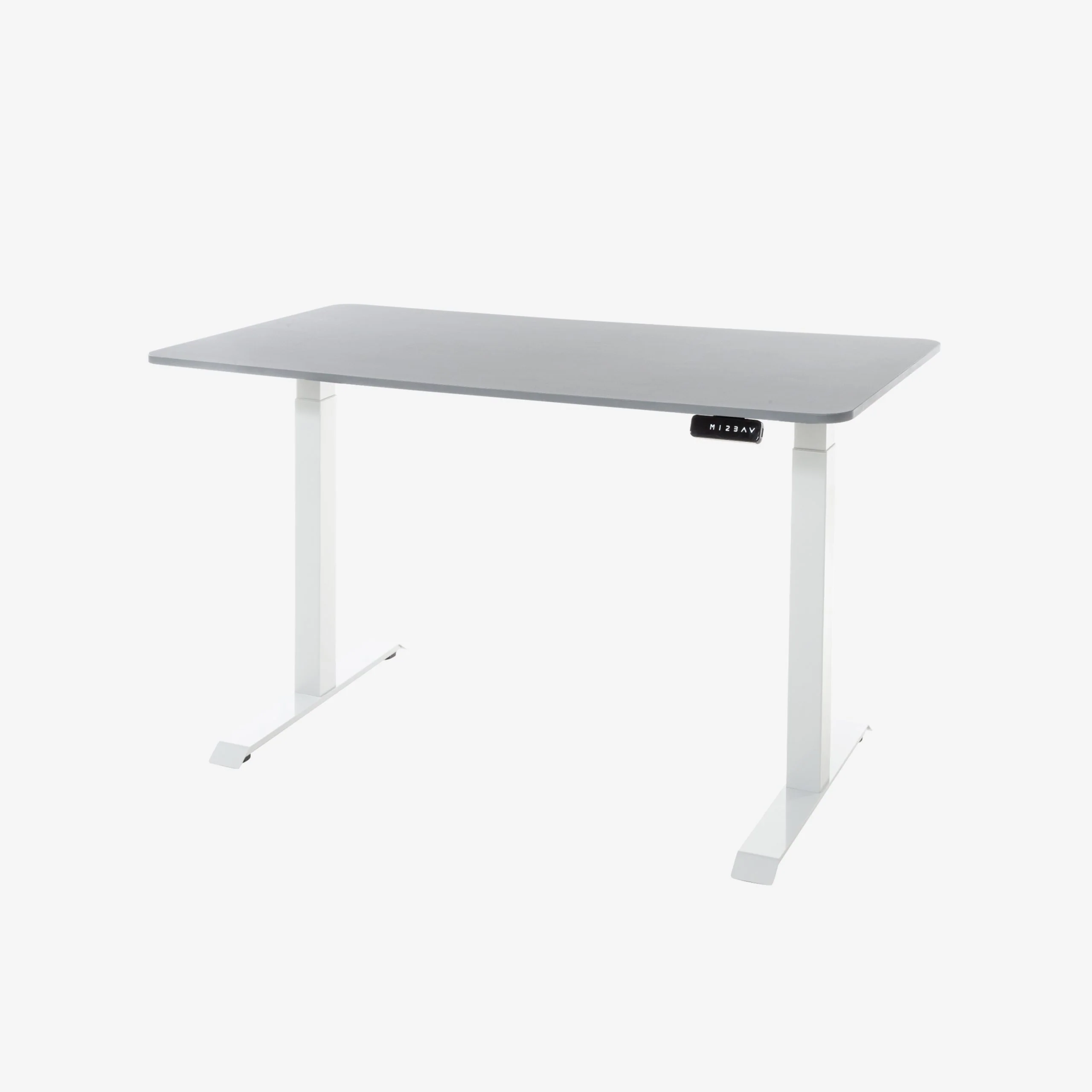 DESKO V2 White Standing Desk With 120x60cm Grey Tabletop