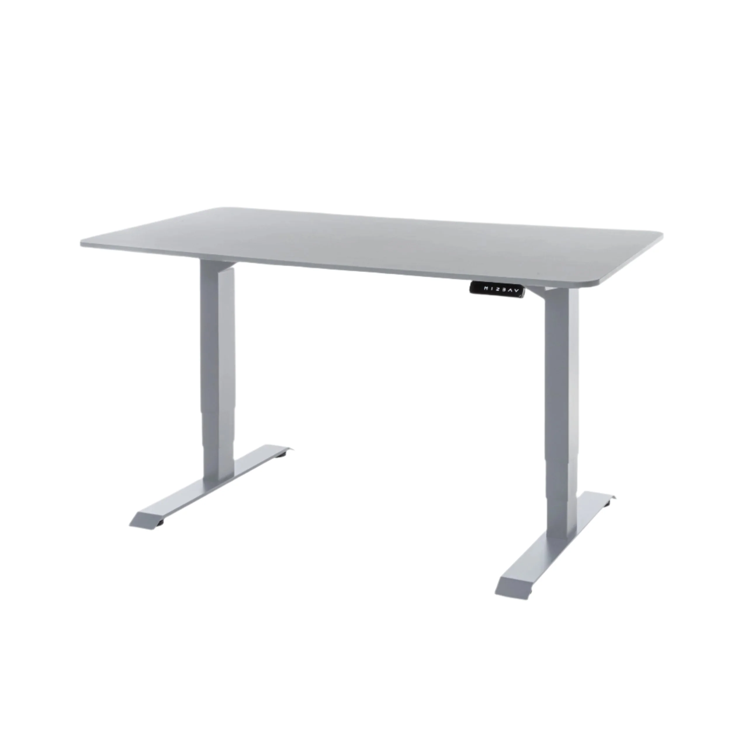 DESKO V3 Grey Standing Desk With 140x70cm Grey Tabletop