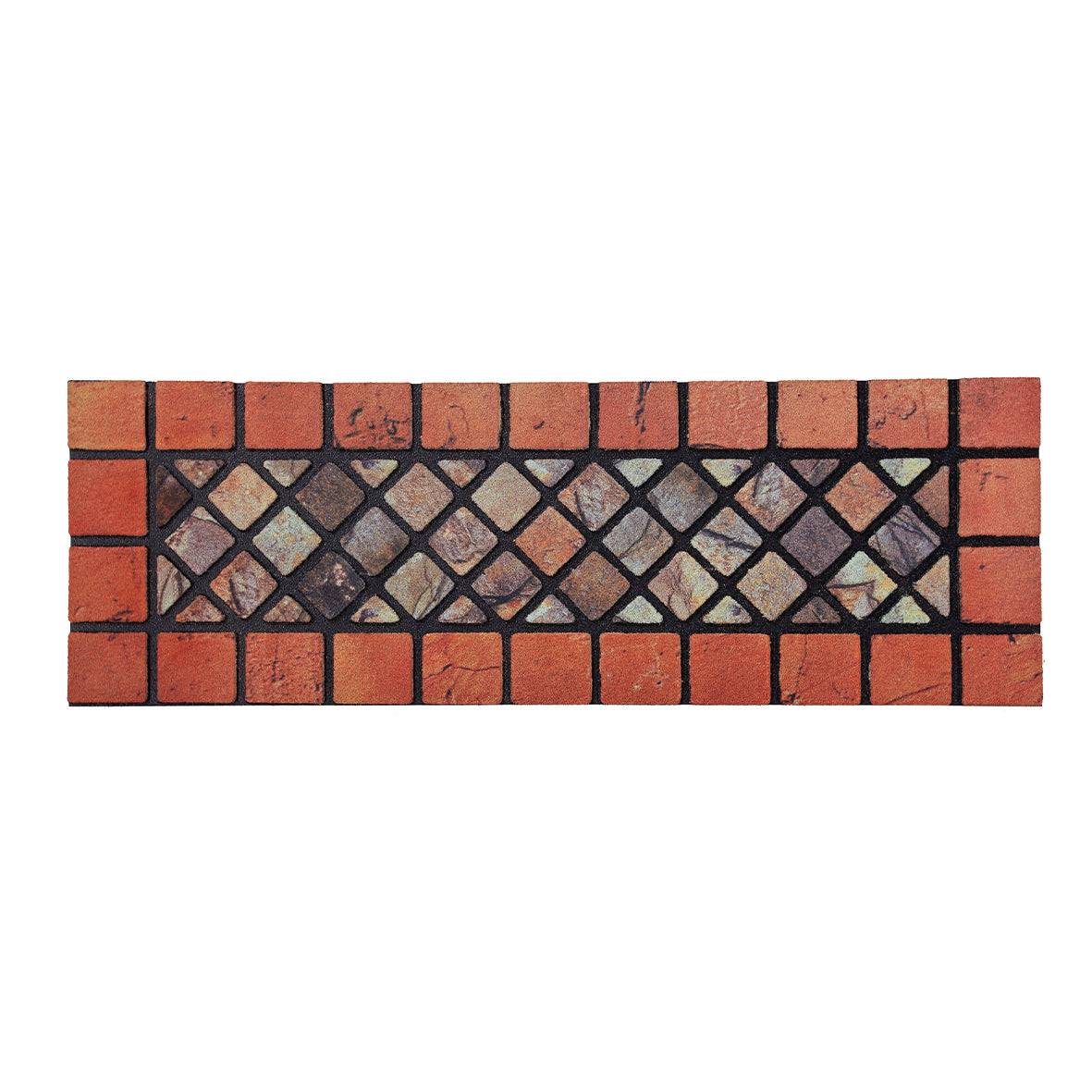 Eco-Friendly Rubber Step Mat - Red Border - Image 2