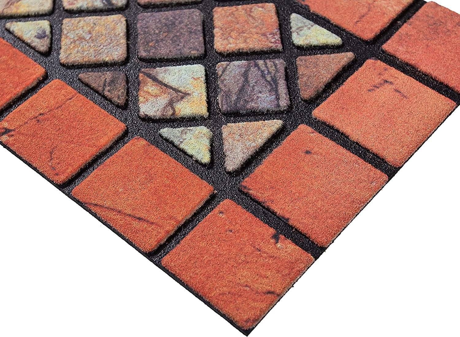 Eco-Friendly Rubber Step Mat - Red Border - Image 3
