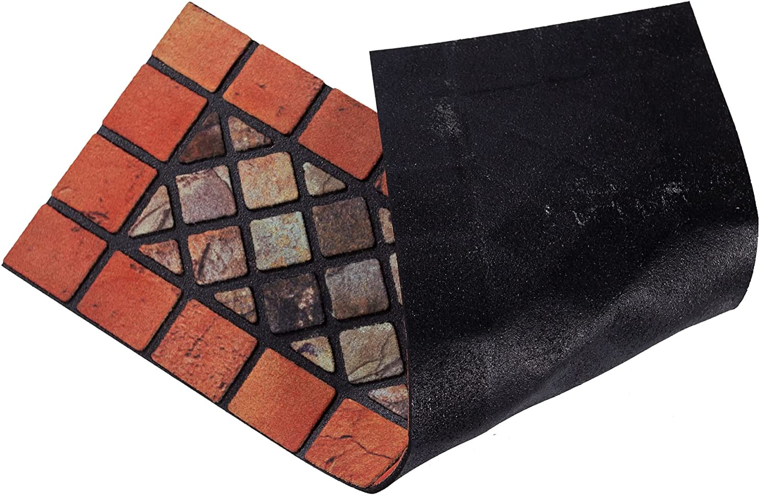 Eco-Friendly Rubber Step Mat - Red Border - Image 4
