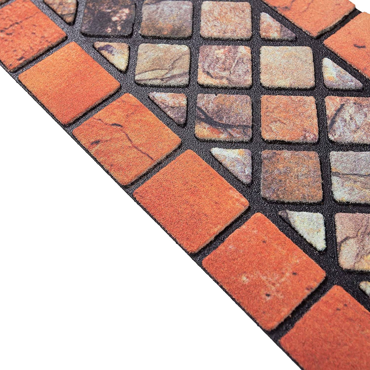 Eco-Friendly Rubber Step Mat - Red Border - Image 5