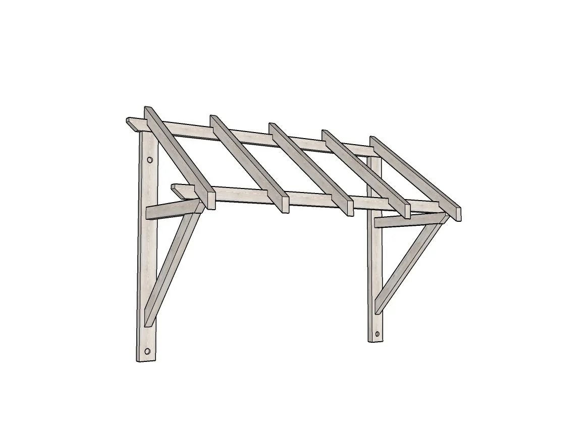 Flat roof Porch Canopy 1.8m - Image 5