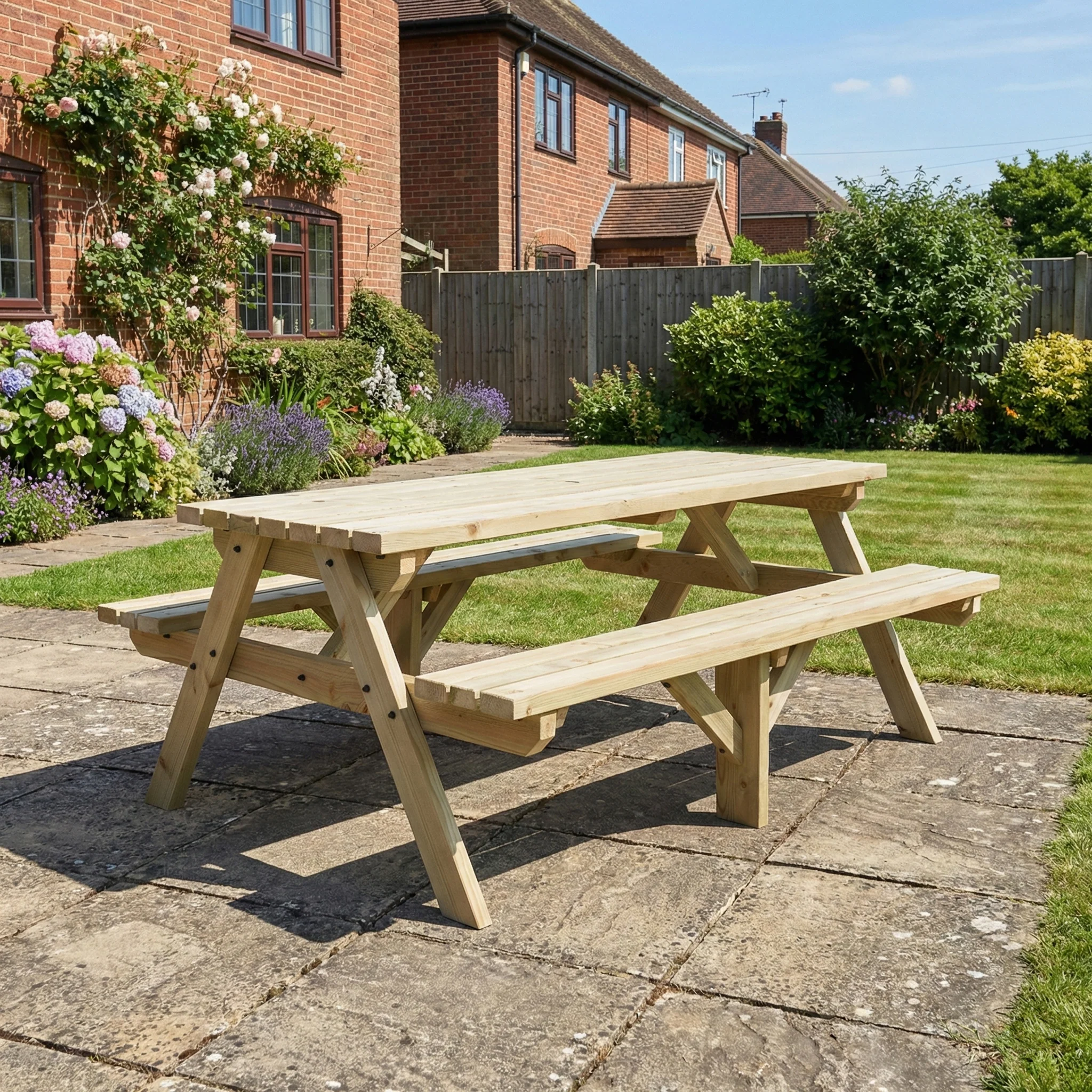 Fortem Pub Style Picnic Table Benches Set - Image 3