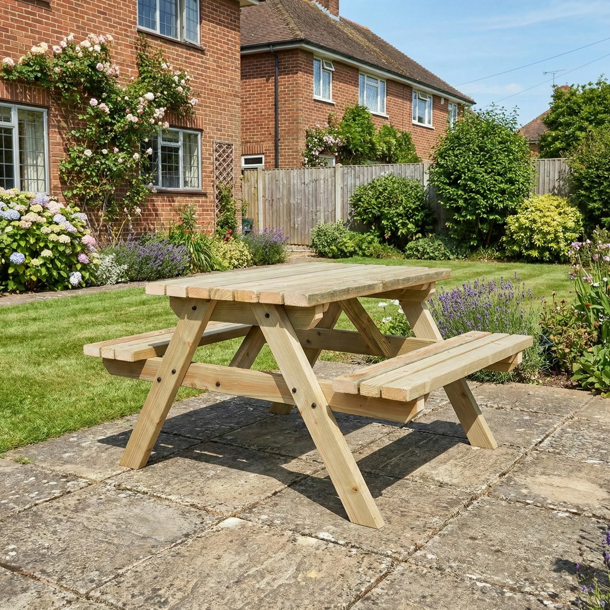 Fortem Pub Style Picnic Table Benches Set - Image 4