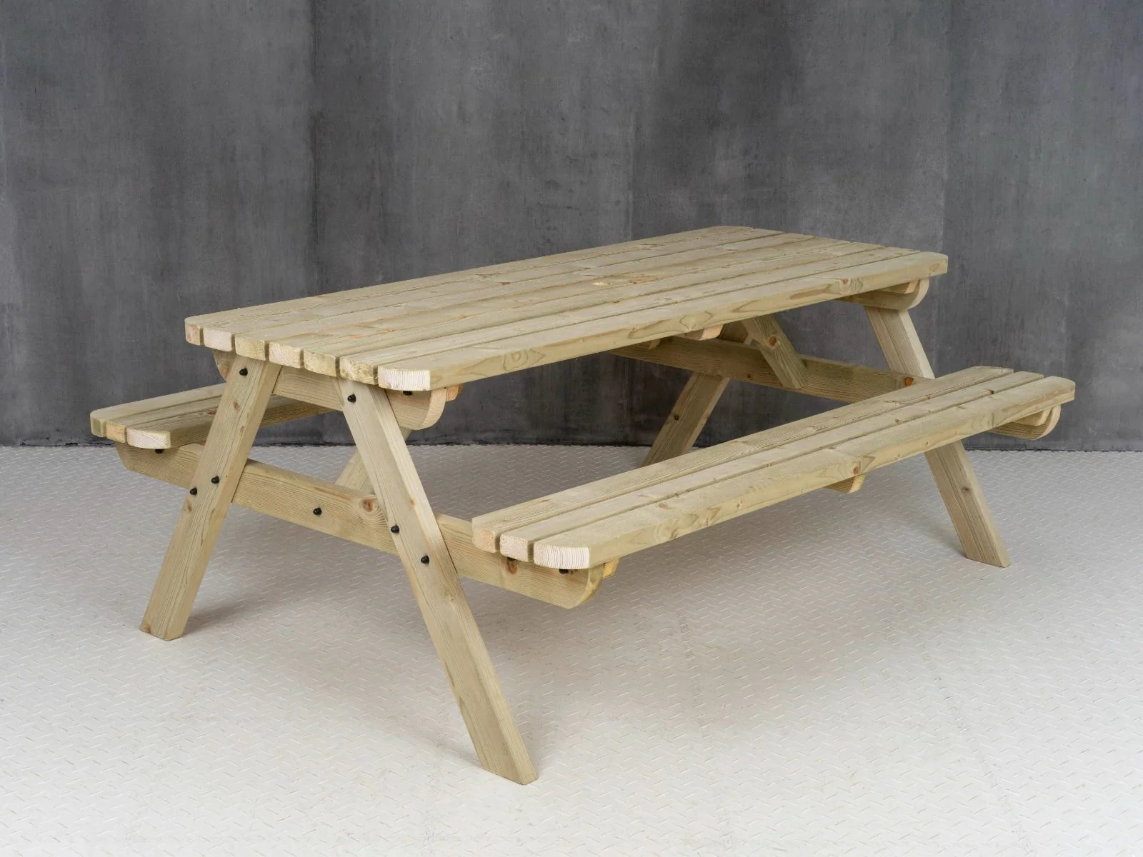 Fortem Rounded Pub Style Picnic Table Benches Set - Image 11