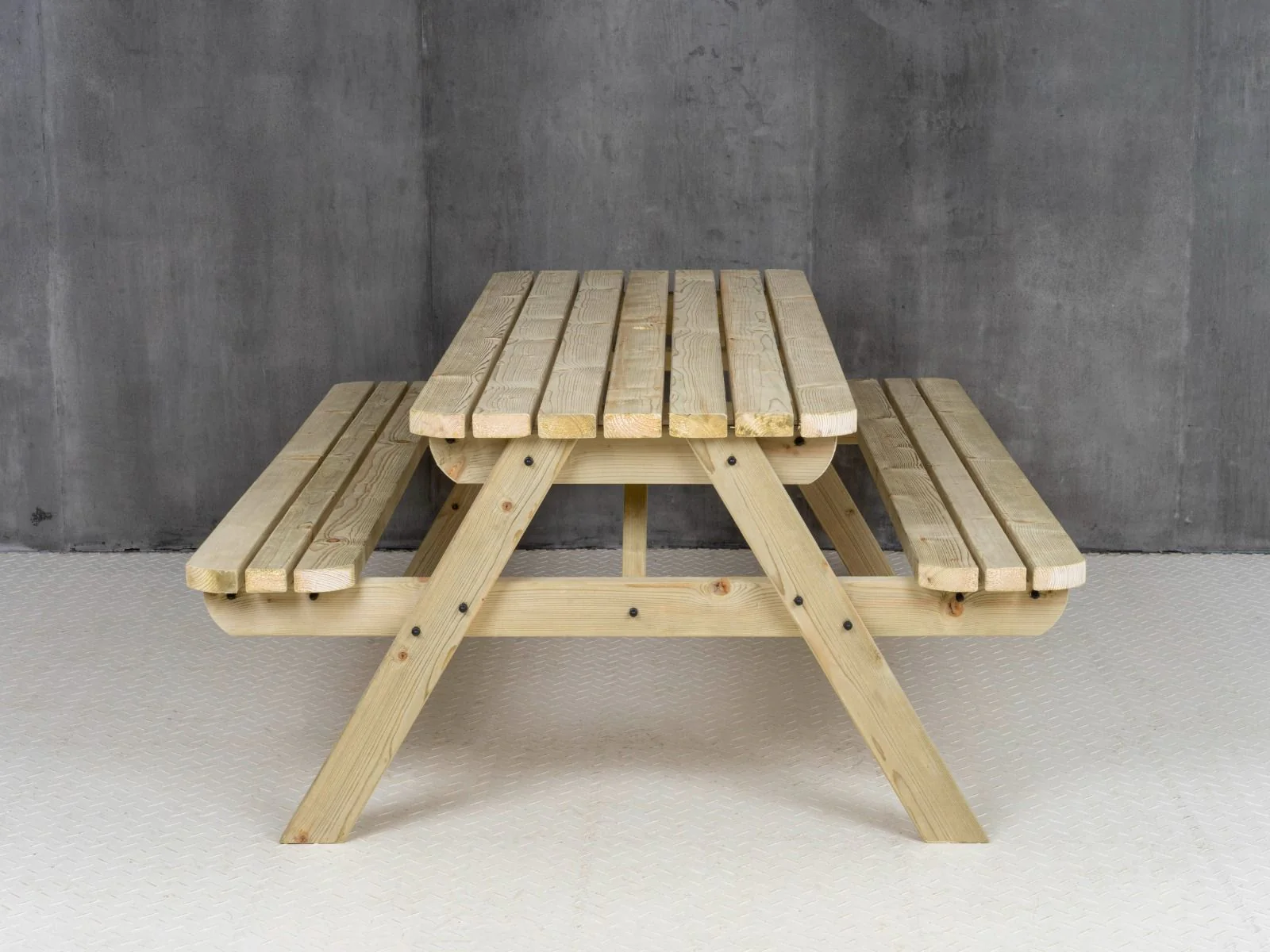 Fortem Rounded Pub Style Picnic Table Benches Set - Image 9