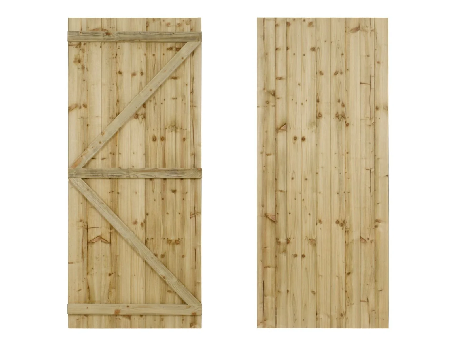 Garden and Side Gate (v1) - 150cm Height - Natural Finish