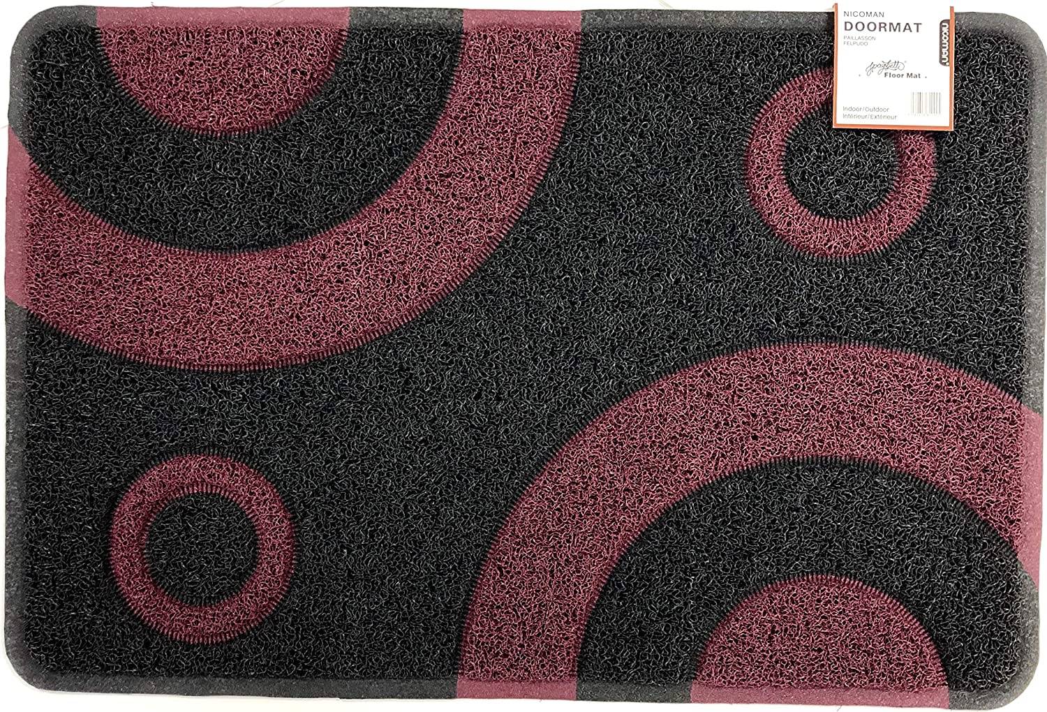 Geo Circle Spaghetti Doormat 90x60cm - Purple - Image 2