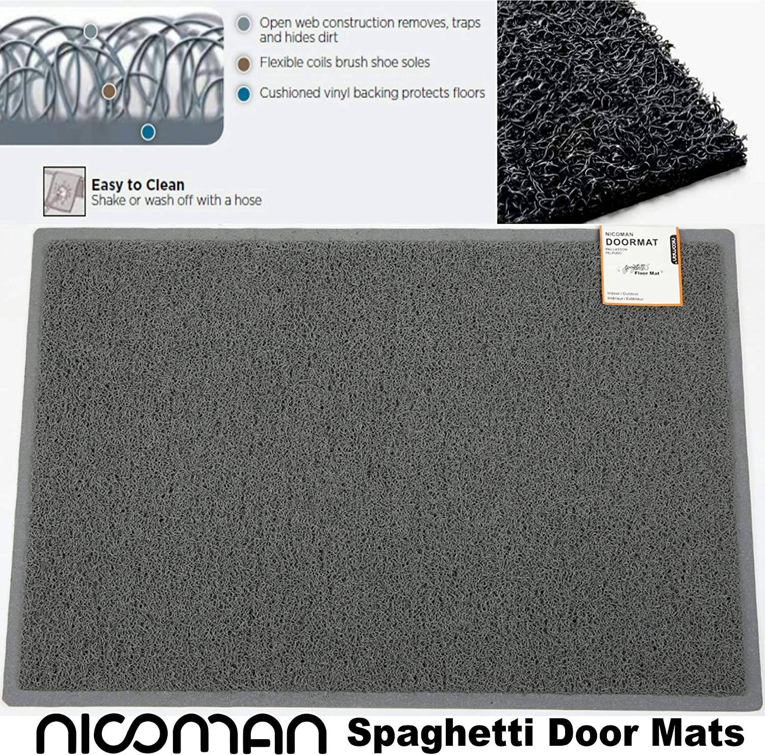 Geo Circle Spaghetti Doormat 90x60cm - Purple - Image 7