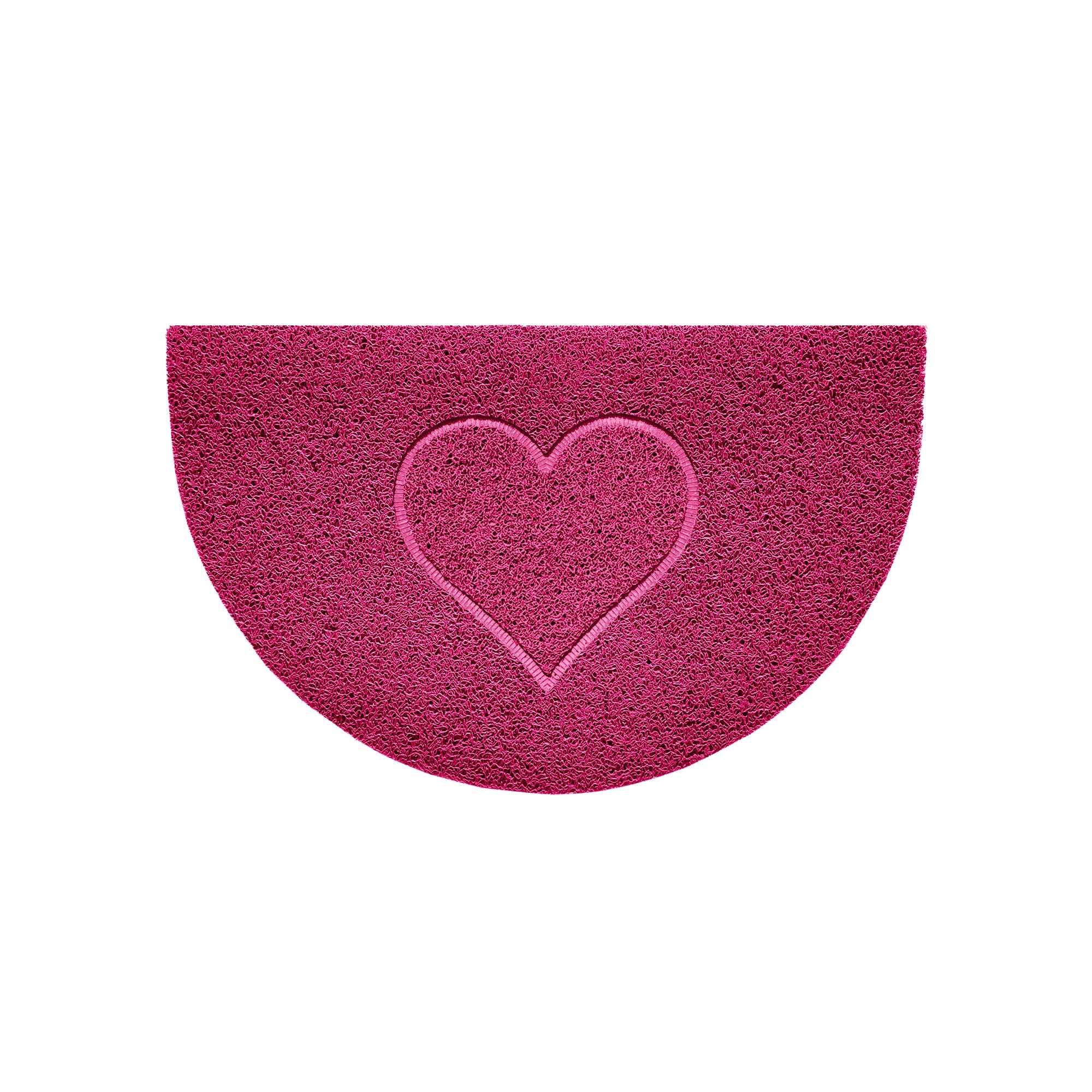 Heart Embossed Halfmoon Indoor/Sheltered Outdoor Spaghetti Doormat - Image 3