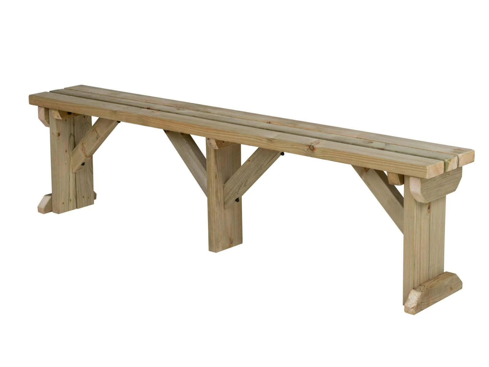 Hollies Wooden Garden Bench, Outdoor Fence Seat - Image 13