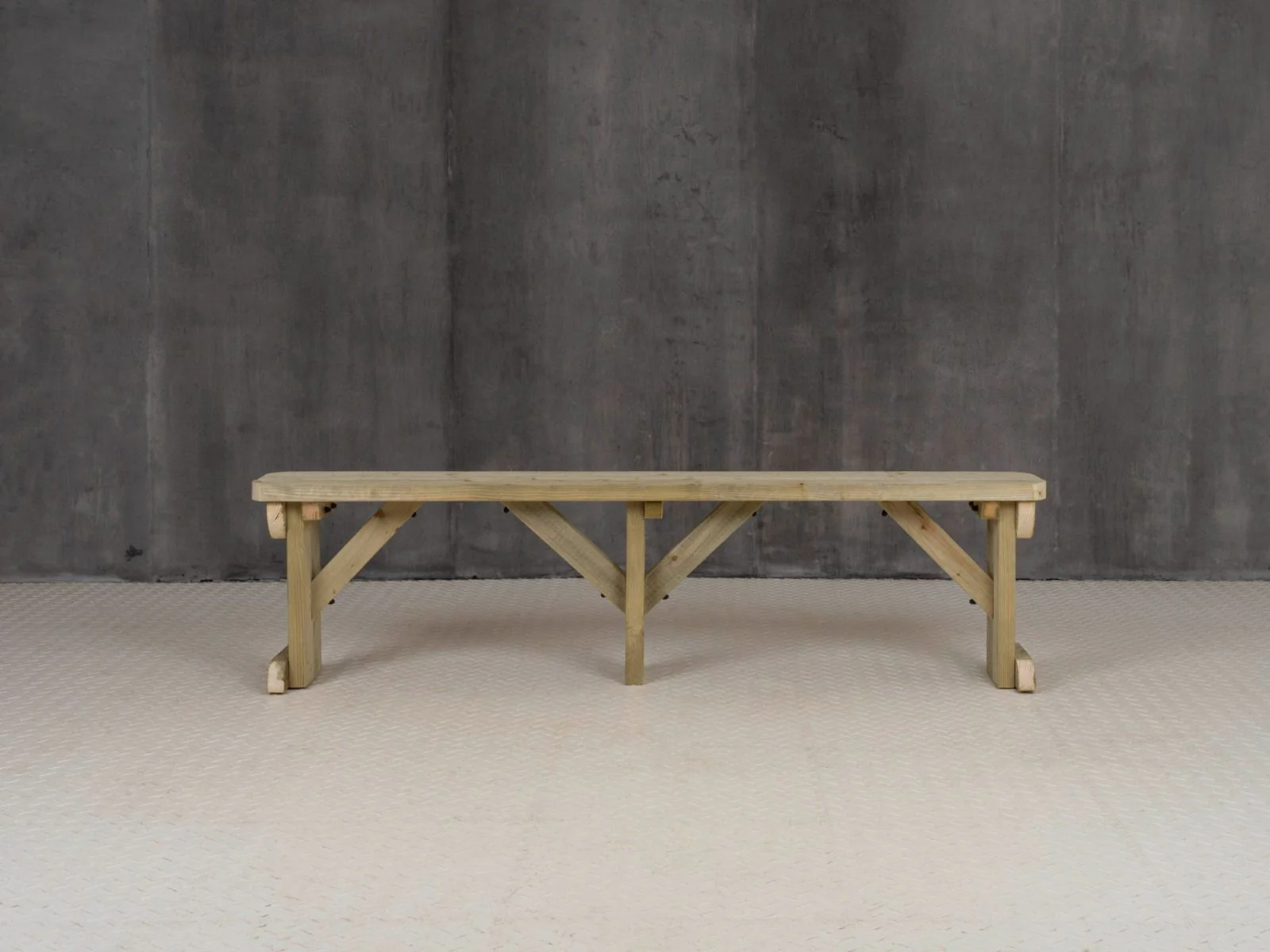 Hollies Wooden Garden Rounded Bench, Outdoor Fence Seat - Image 11