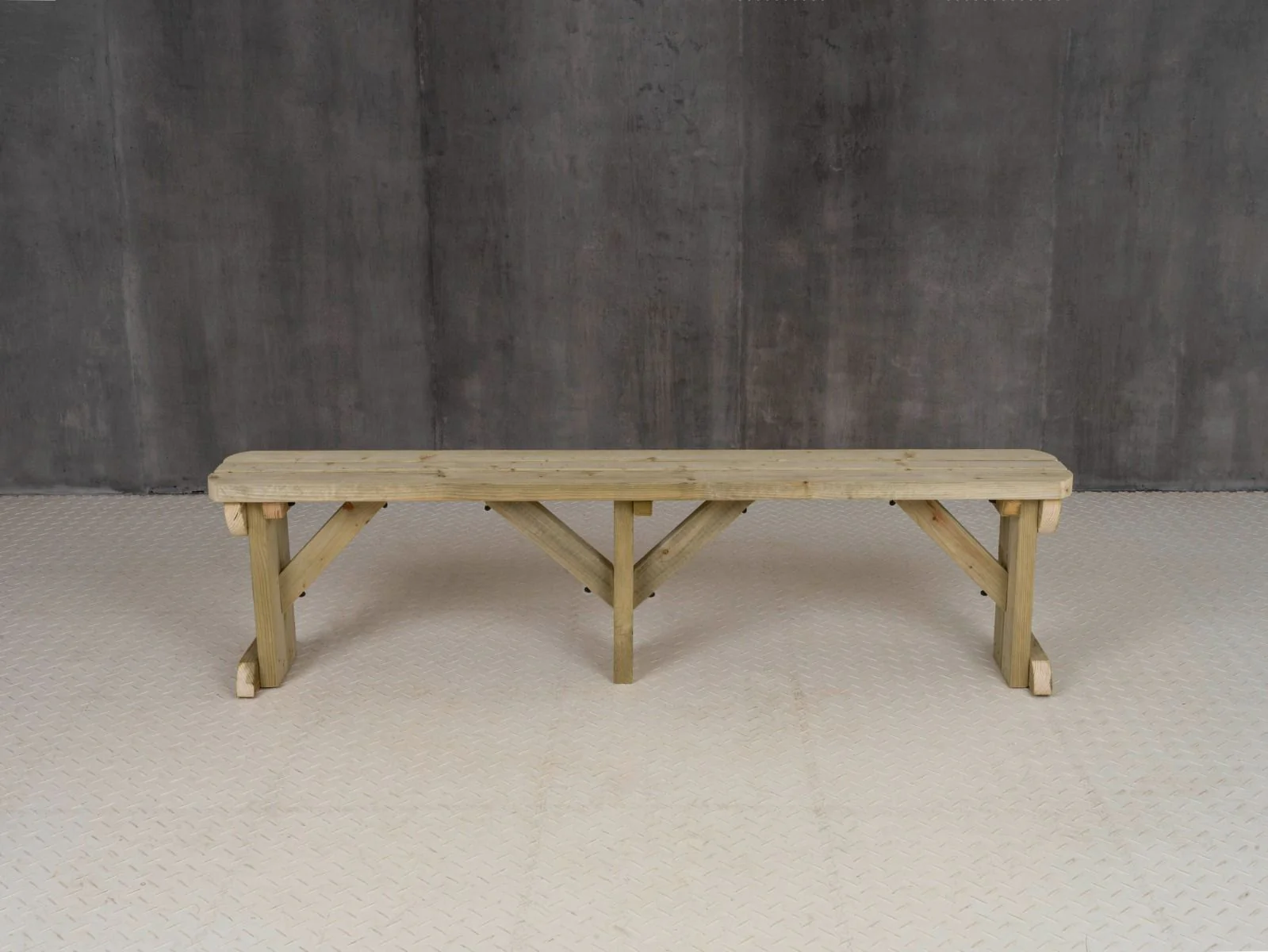Hollies Wooden Garden Rounded Bench, Outdoor Fence Seat - Image 12