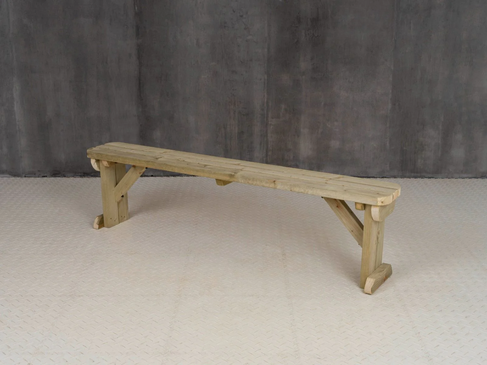 Hollies Wooden Garden Rounded Bench, Outdoor Fence Seat - Image 6