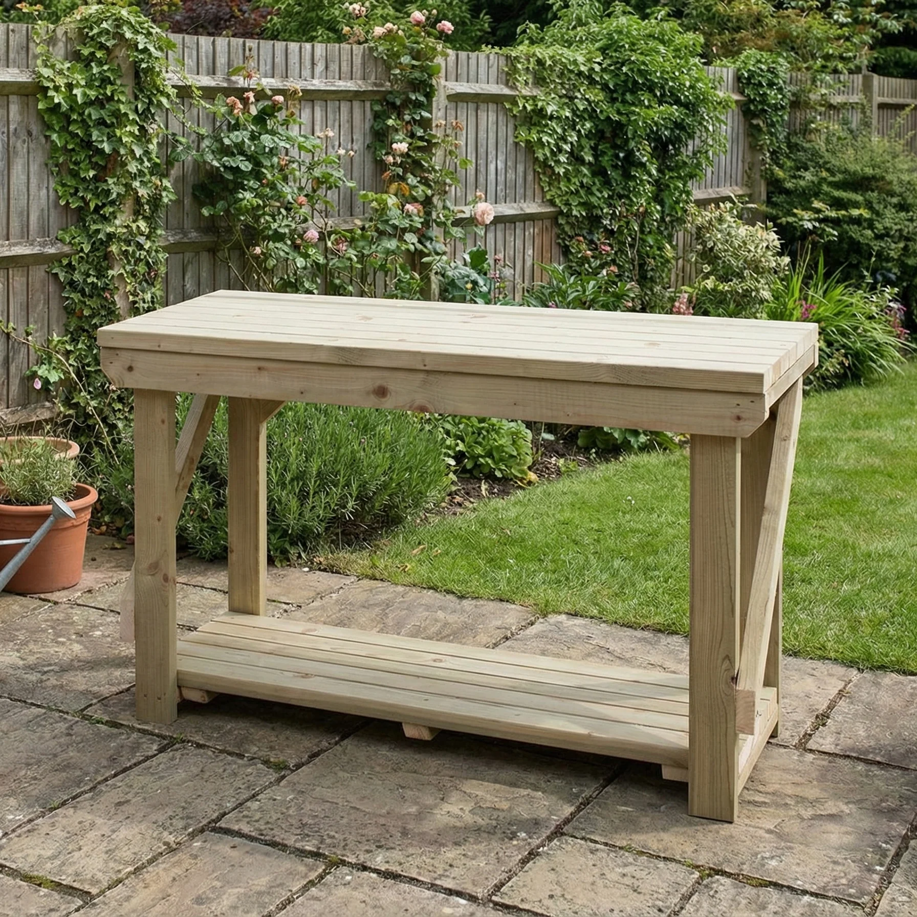 Indoor/outdoor workbench, pressure treated bench - Image 5