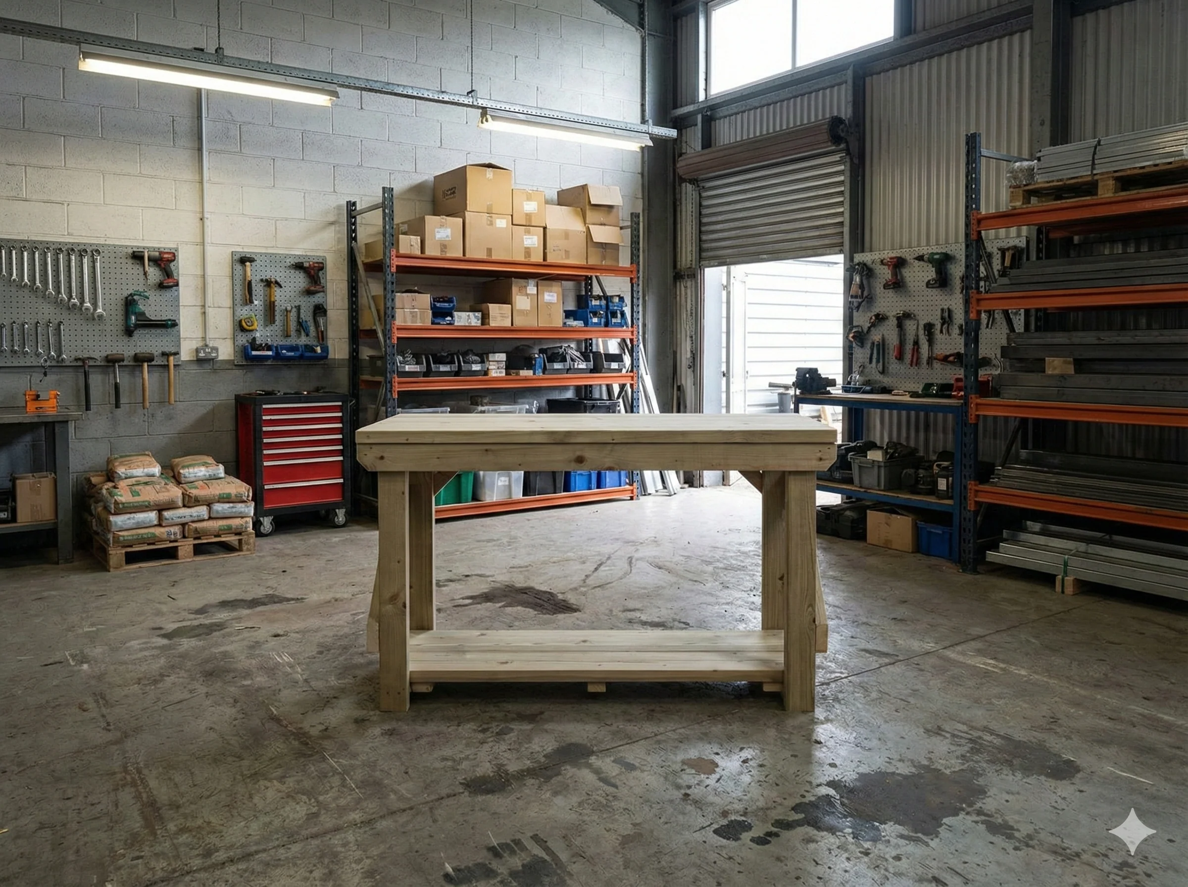 Indoor/outdoor workbench, pressure treated bench - Image 6